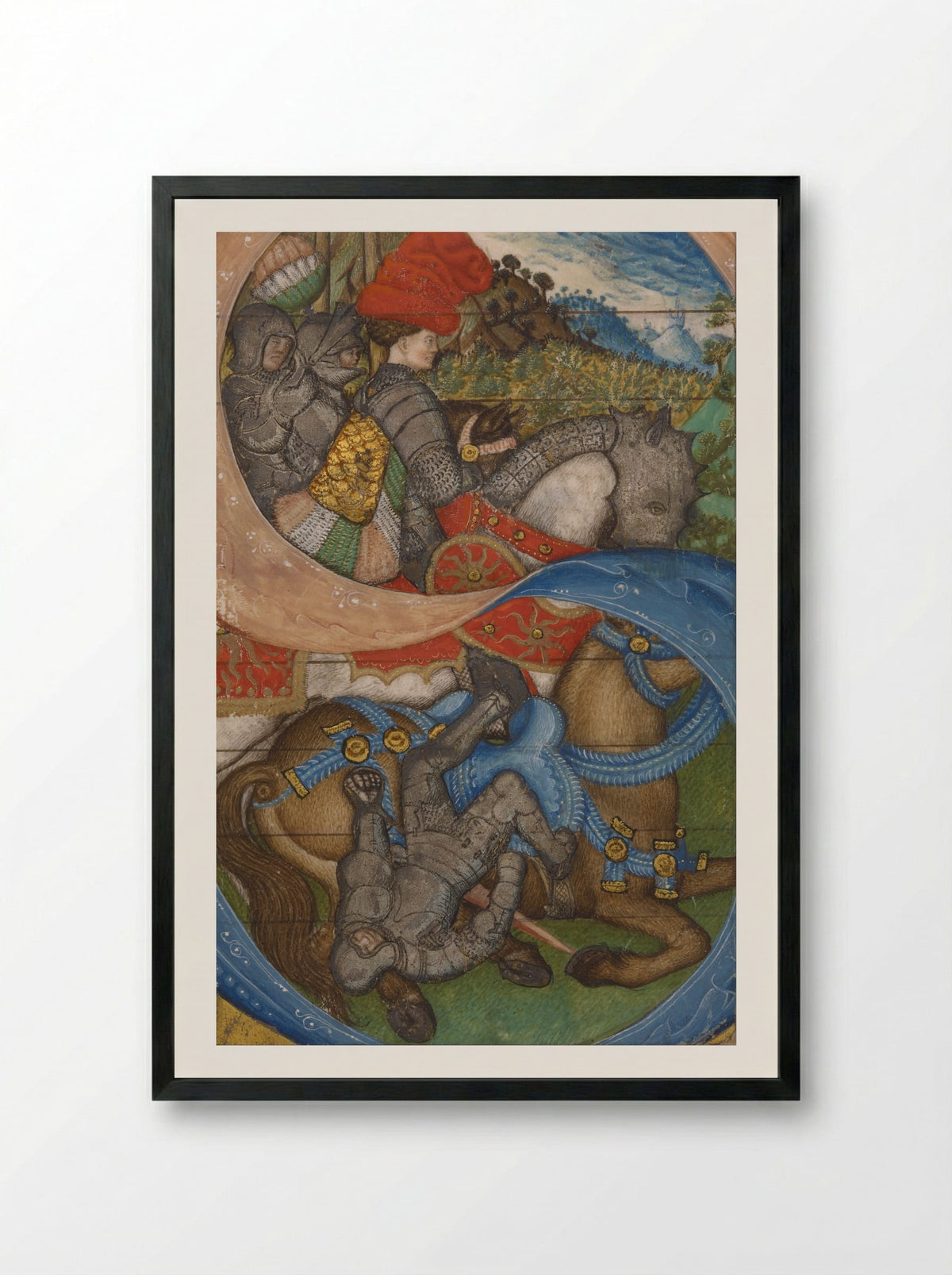 The Conversion of St. Paul - Pisanello - Framed Print Black