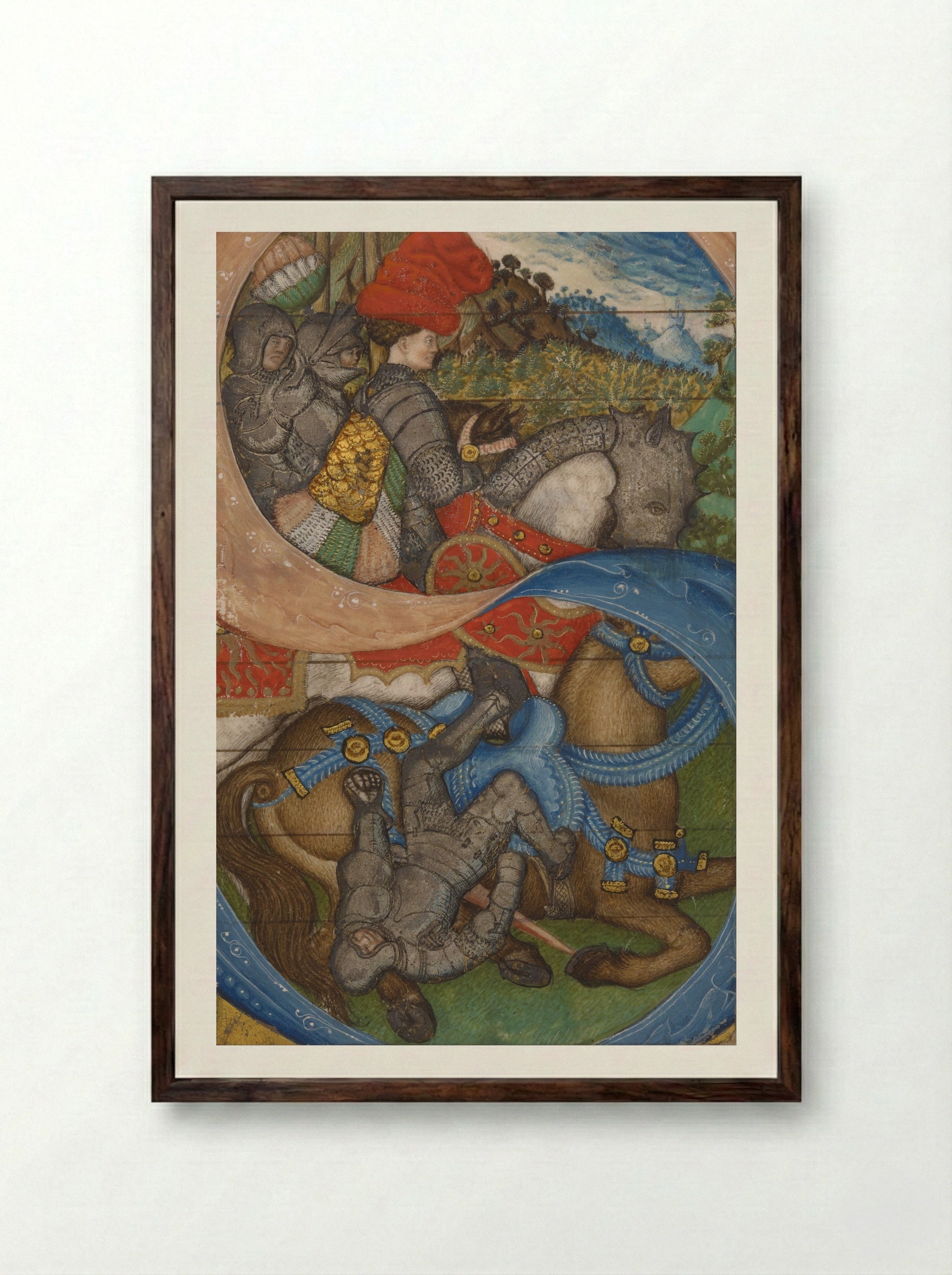 The Conversion of St. Paul - Pisanello - Framed Print Dark Wood