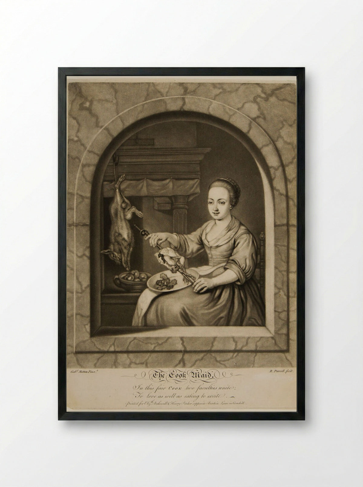 The Cook Maid - Richard Purcell - Framed Print Black