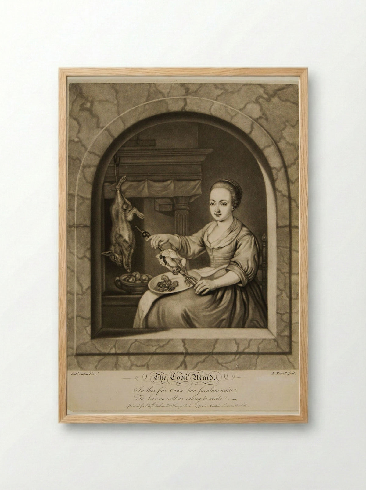 The Cook Maid - Richard Purcell - Framed Print Wood