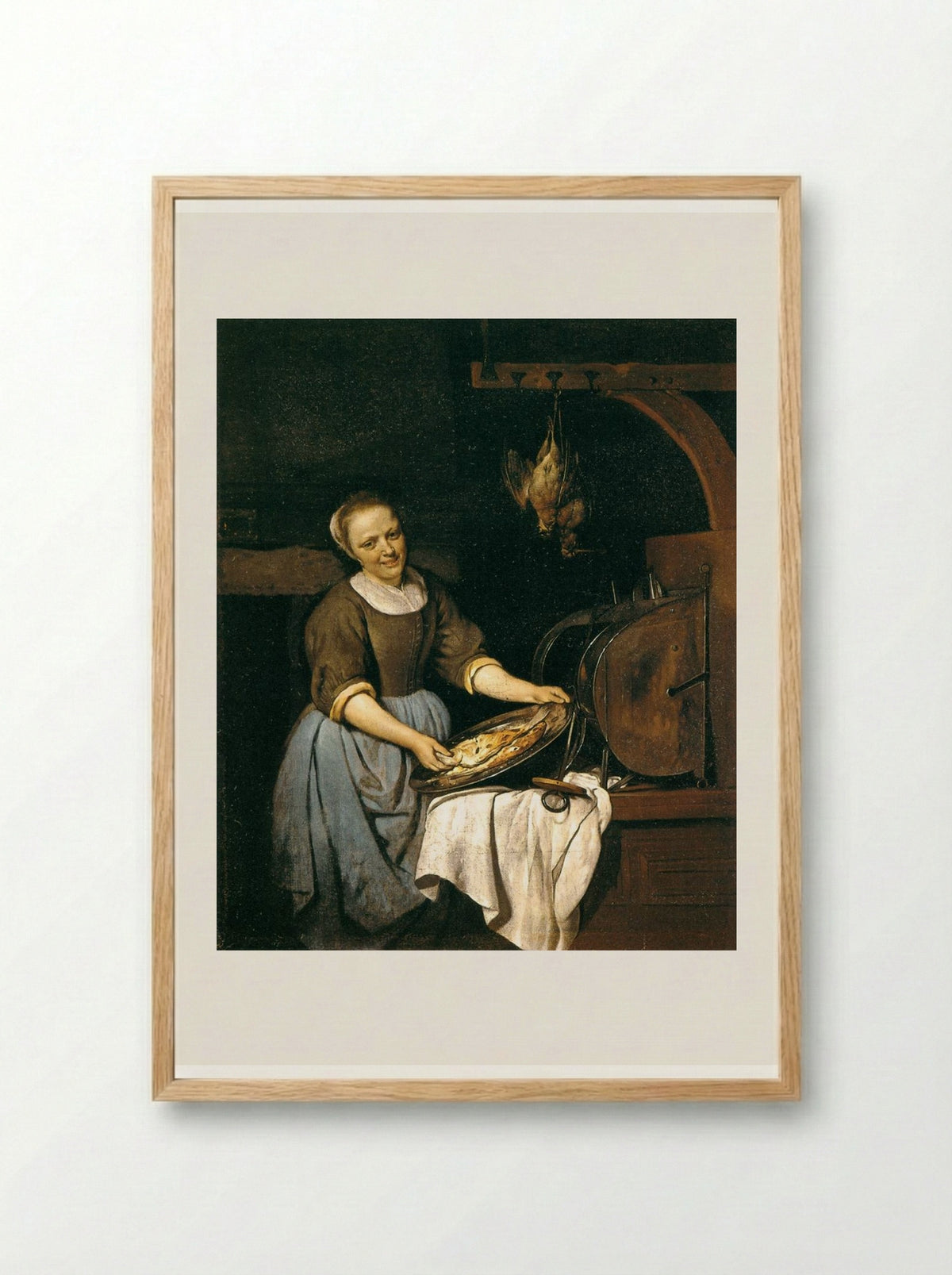 The Cook - Gabriel Metsu - Framed Print Wood