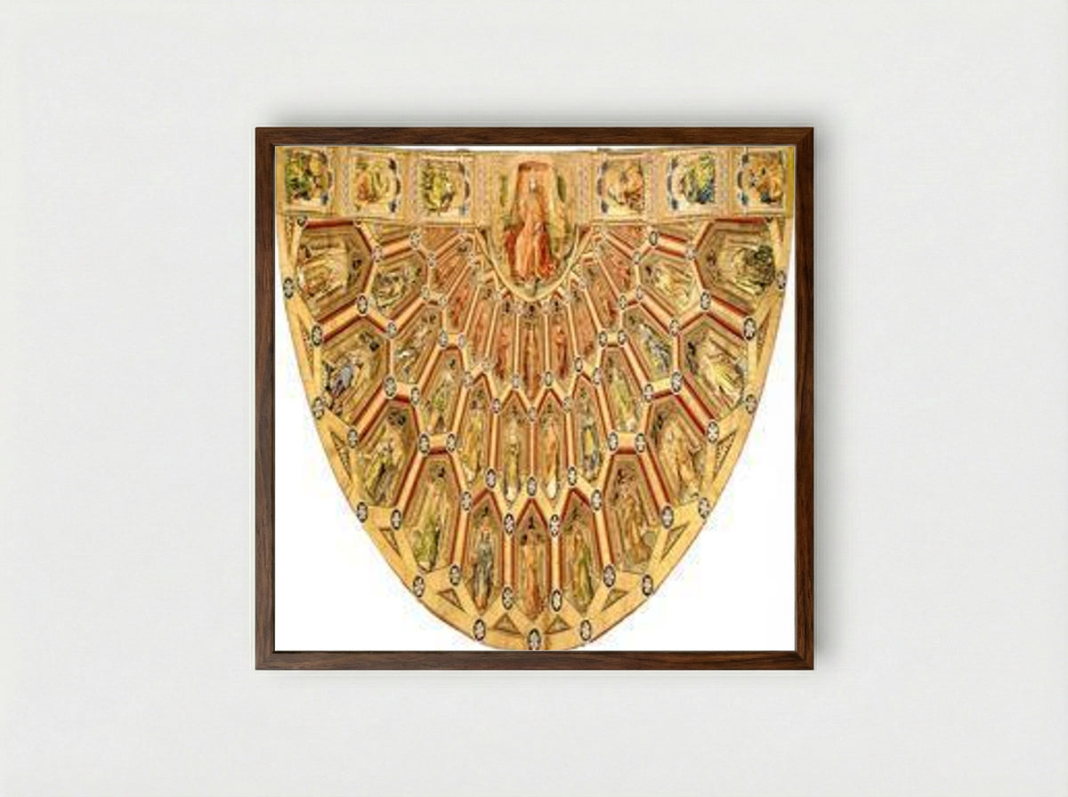 The Cope of the Virgin Mary - Unknown Burgundian Master - Framed Print Dark Wood