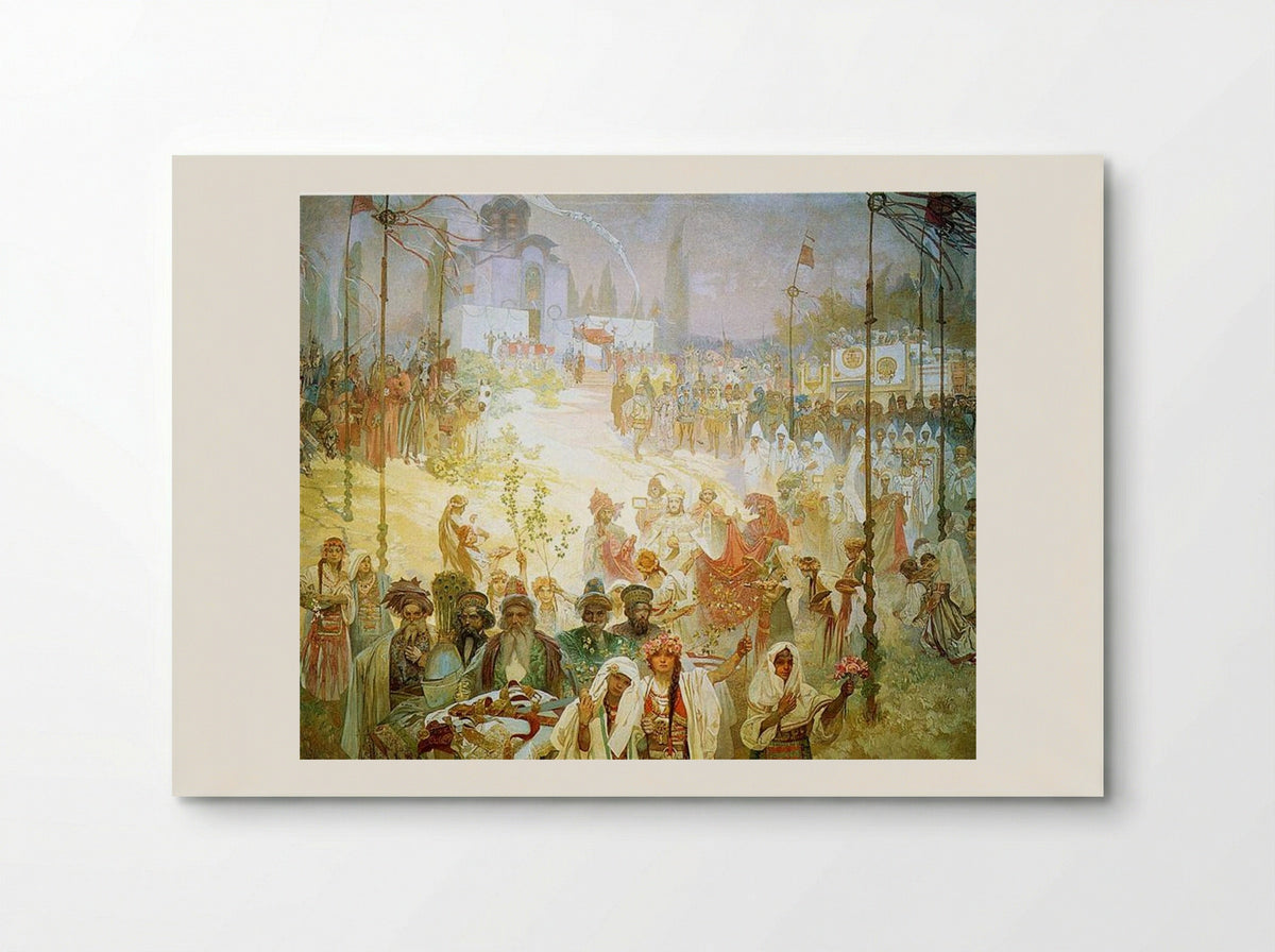 The Coronation of the Serbian Tsar Stepan Dusan as East Roman Emperor - Alphonse Mucha - Poster