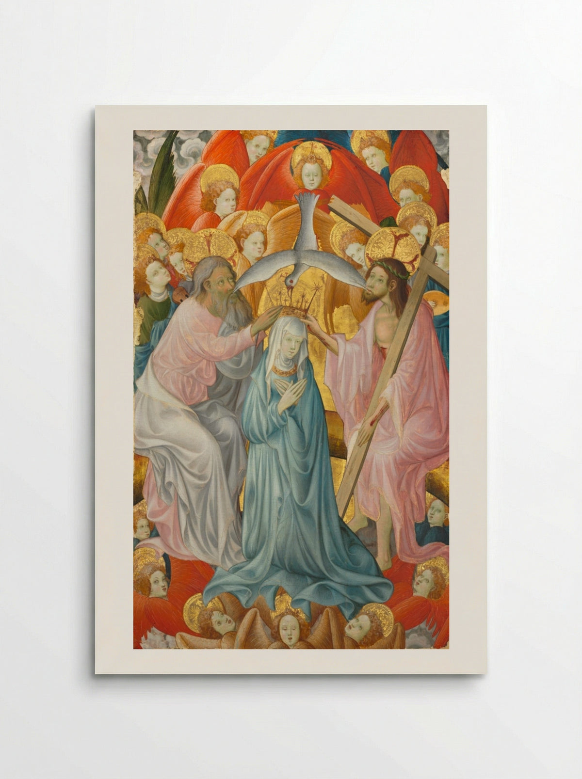 The Coronation of the Virgin with the Trinity - Master of Rubielos de Mora - Poster