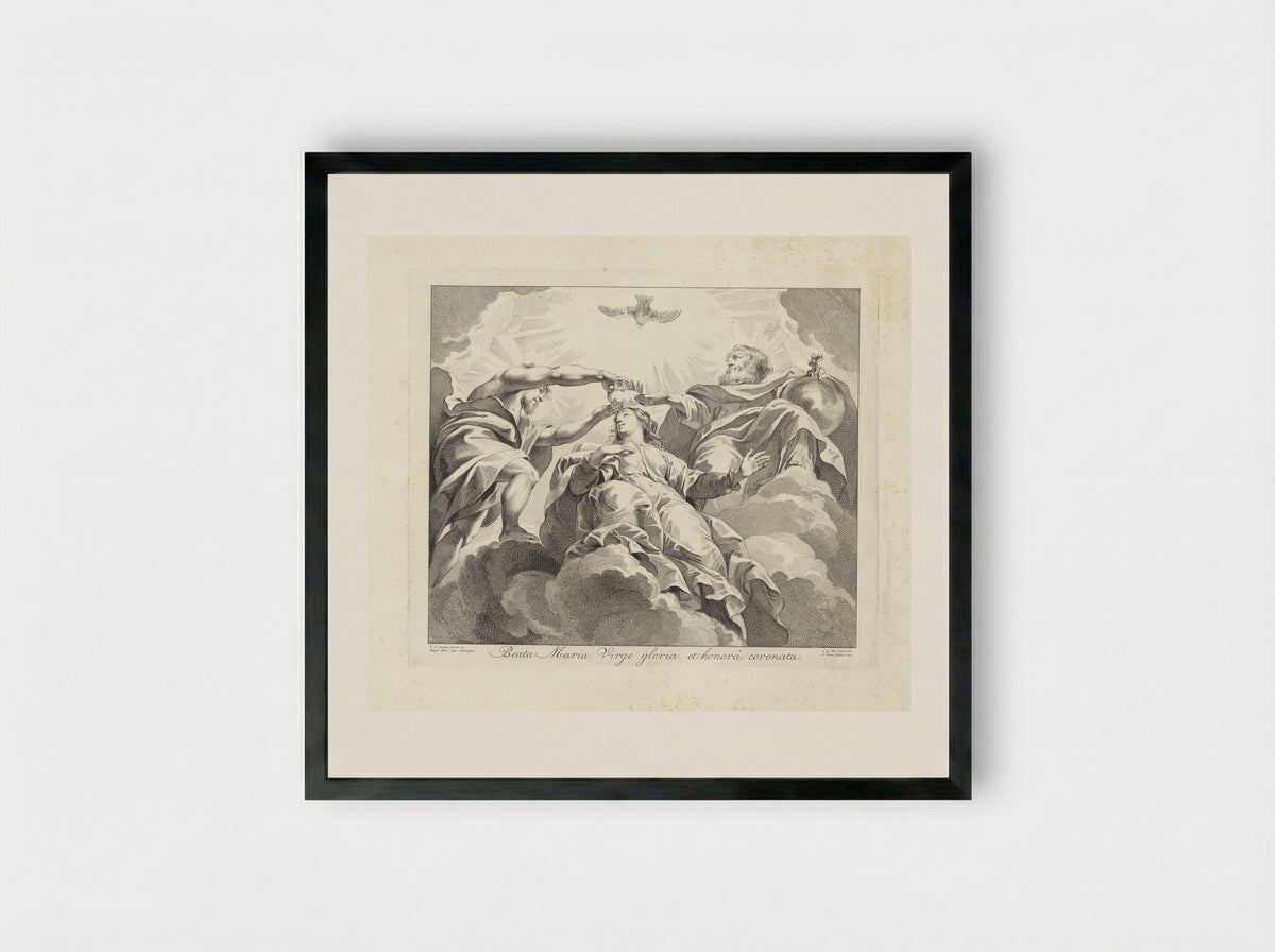 The Coronation of the Virgin - Jan Punt - Framed Print Black