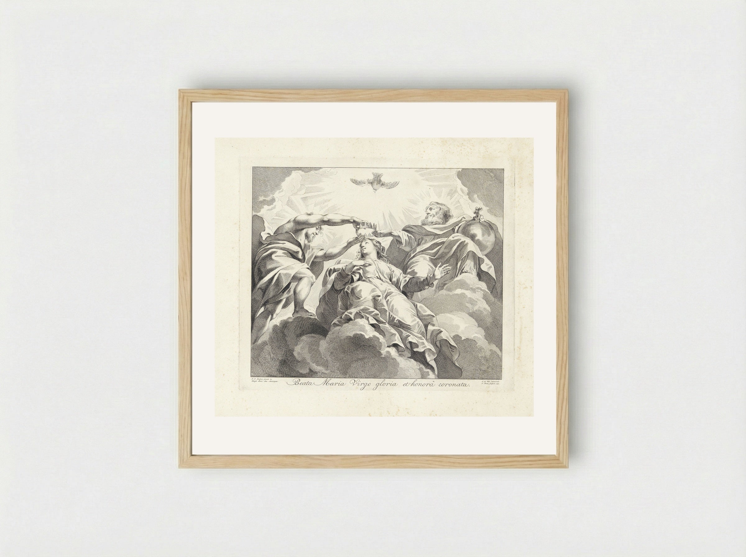 The Coronation of the Virgin - Jan Punt - Framed Print Wood