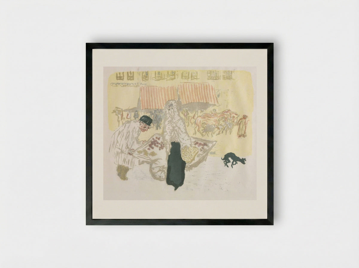 The Costermonger - Pierre Bonnard - Framed Print Black