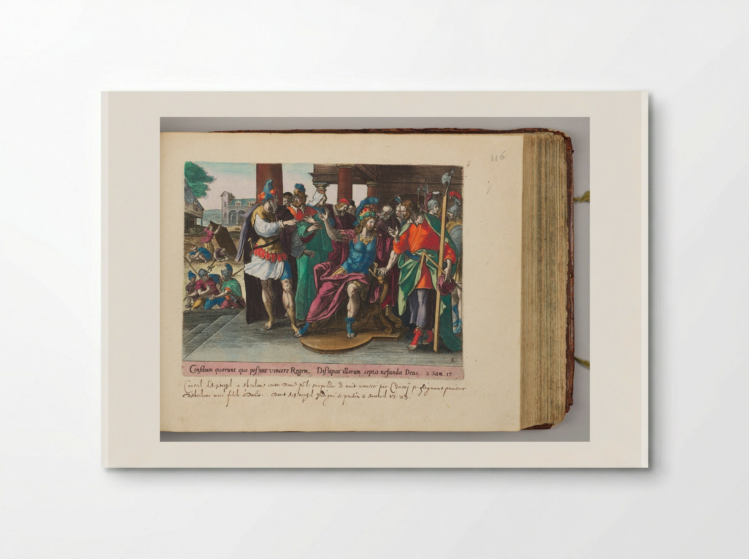 The Counsel of Ahithophel and Hushai with Absalom - Johannes Wierix - Poster