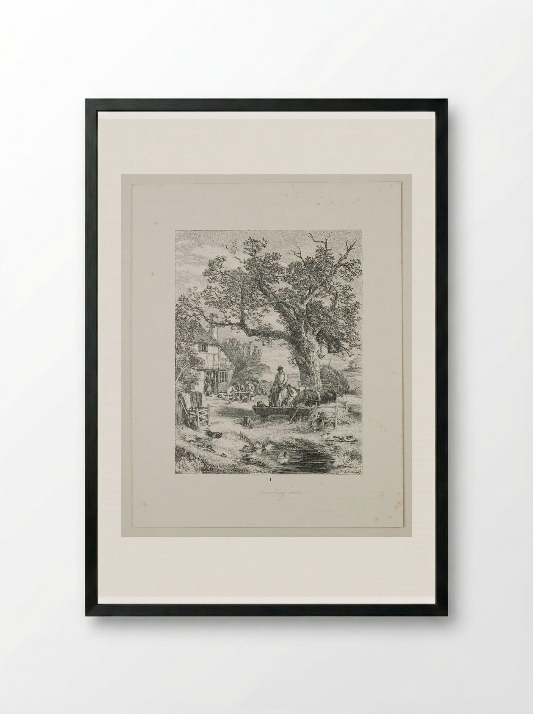 The Country Inn - Edward Dalziel - Framed Print Black