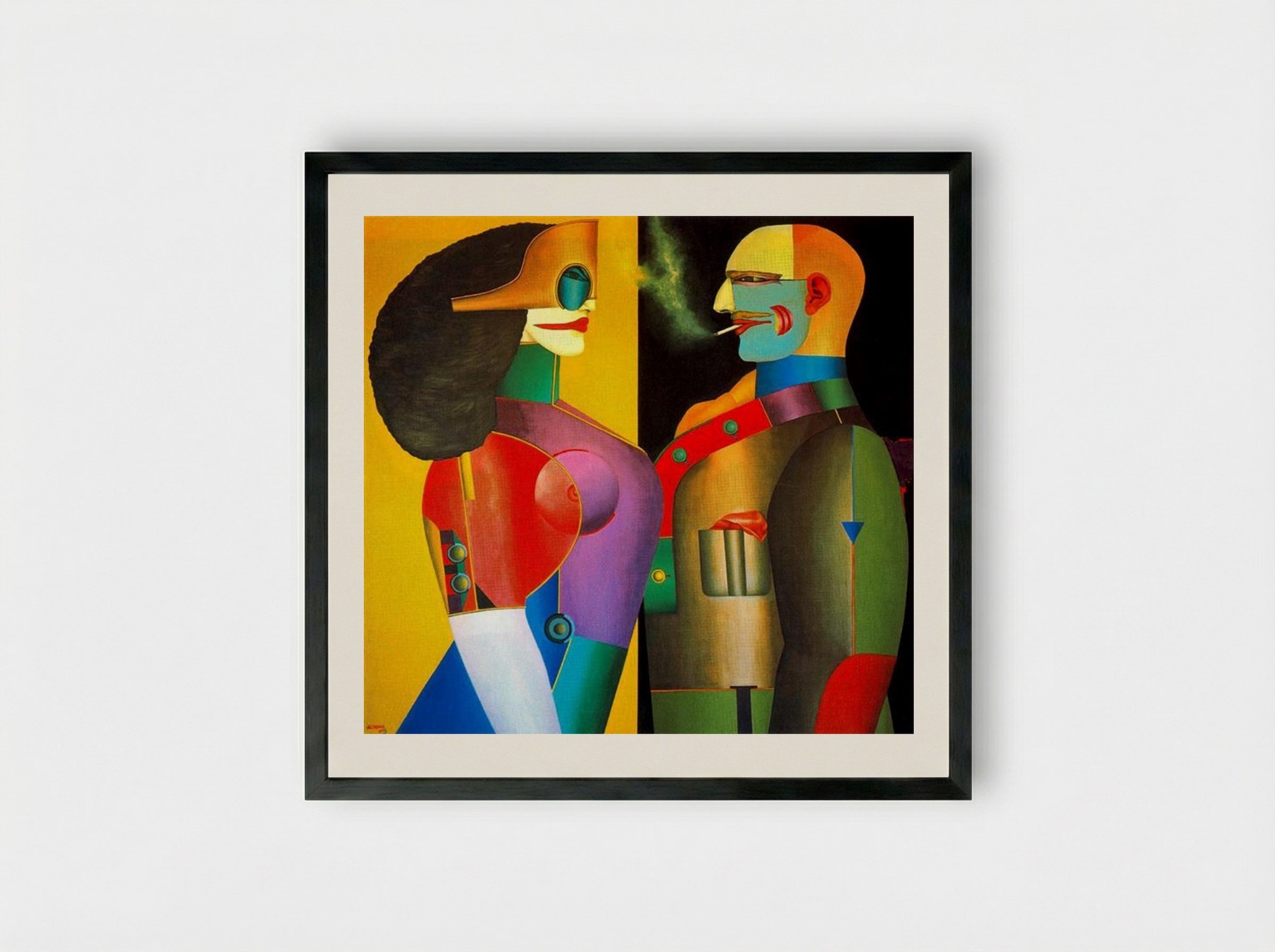 The Couple - Richard Lindner - Framed Print Black