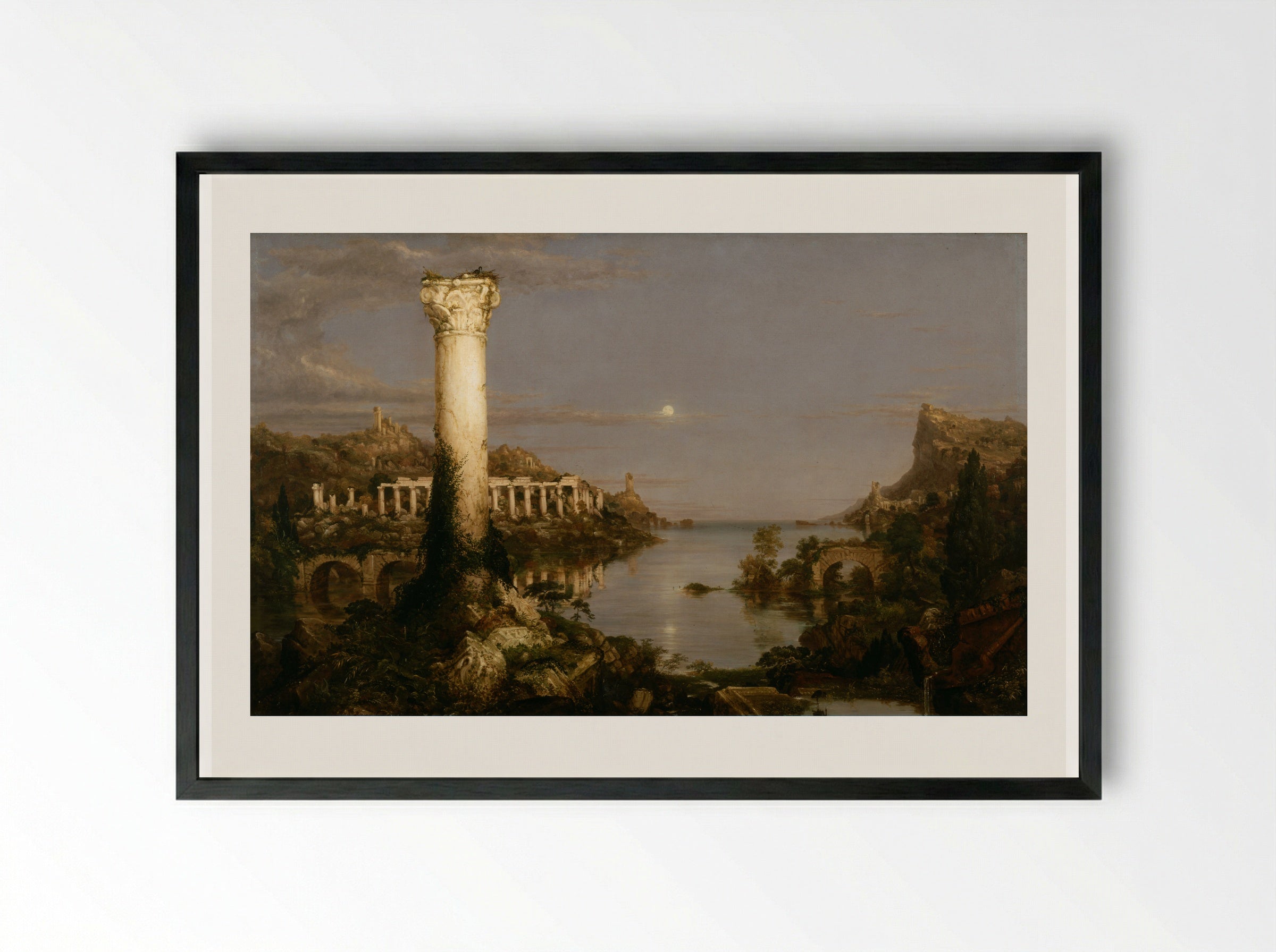 The Course of Empire: Desolation - Thomas Cole - Framed Print Black