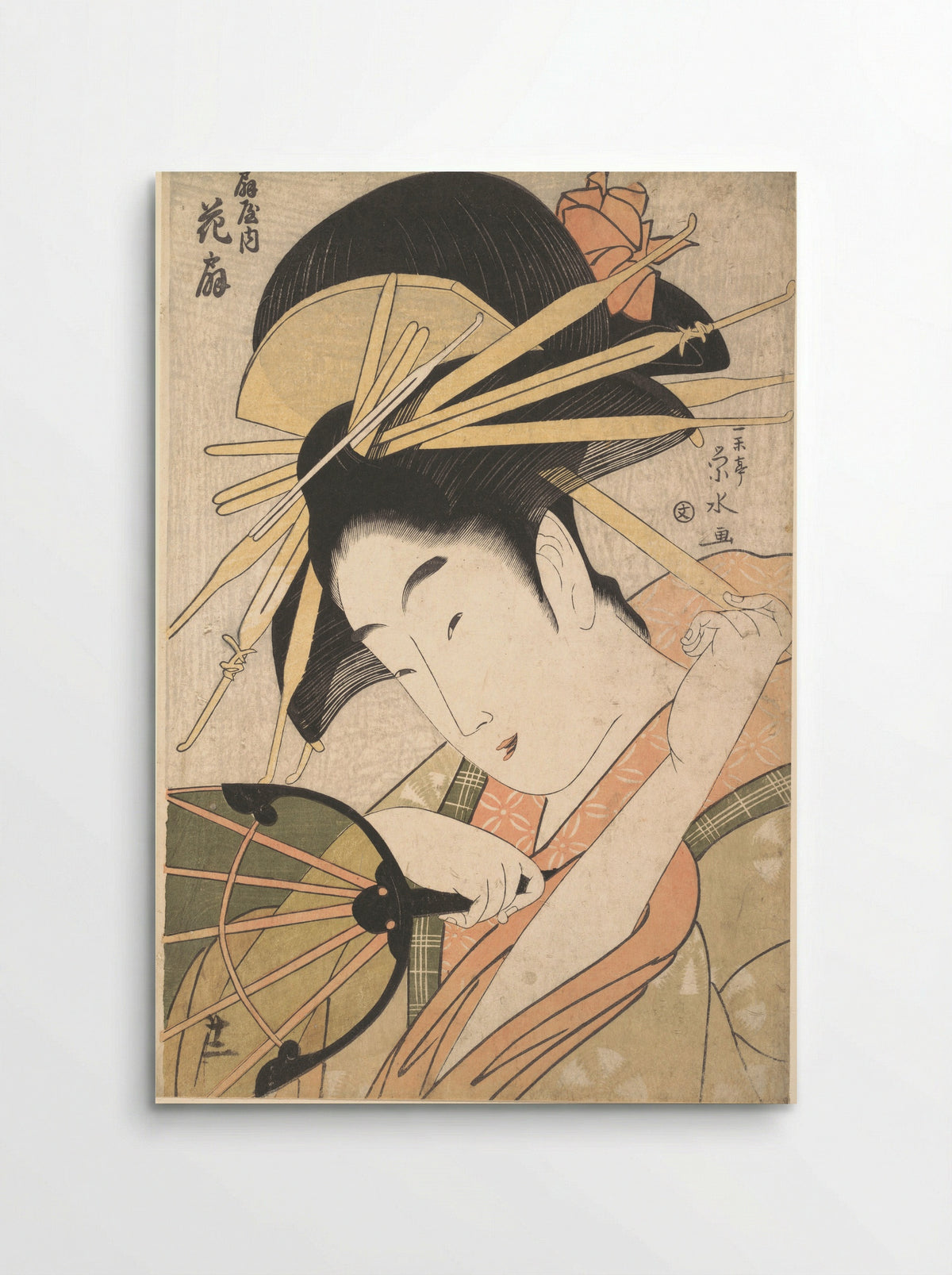 The Courtesan Hanaōgi of the Ōgiya Brothel - Ichirakutei Eisui - Poster