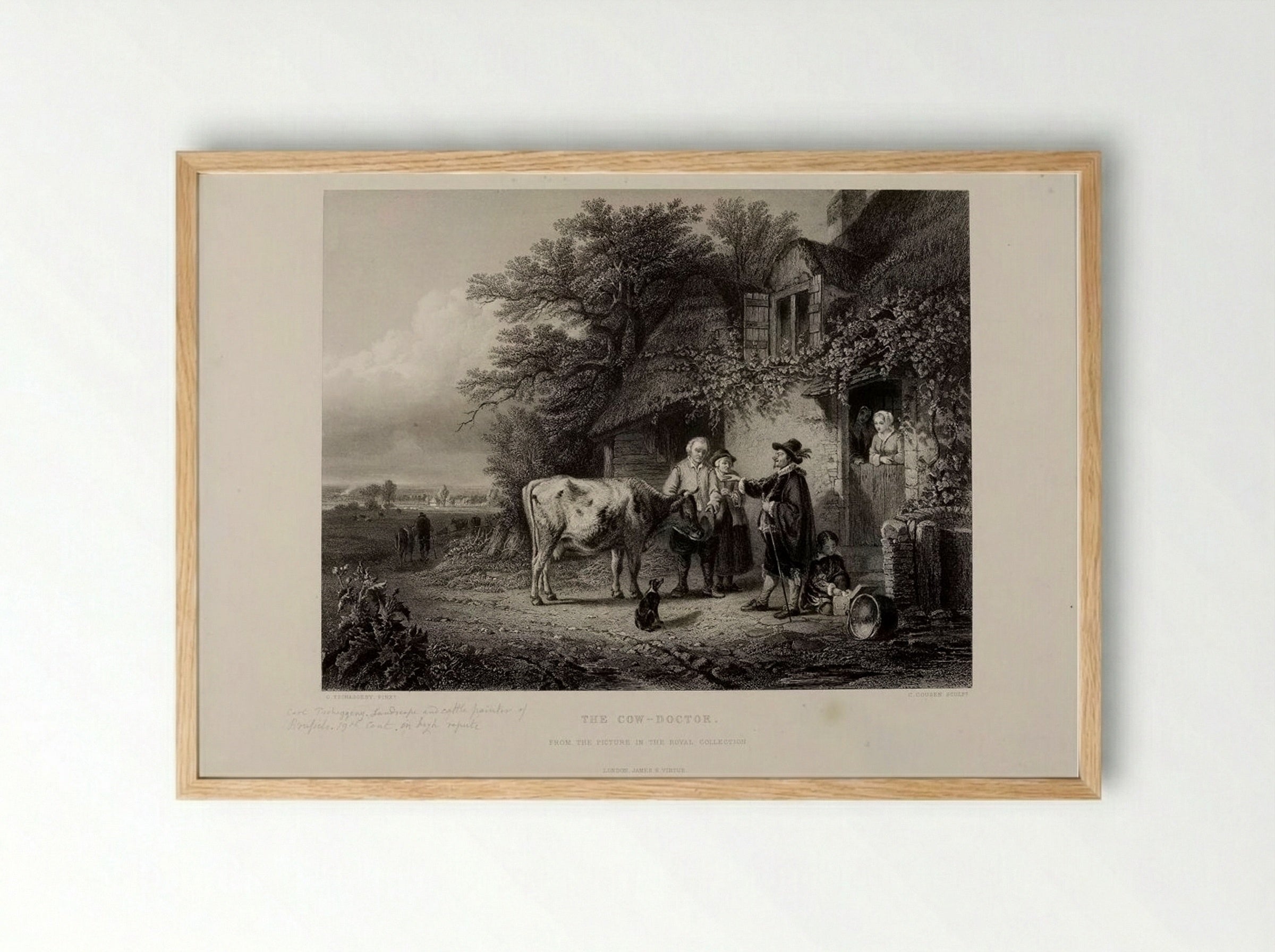 The Cow Doctor - Charles Cousen - Framed Print Wood