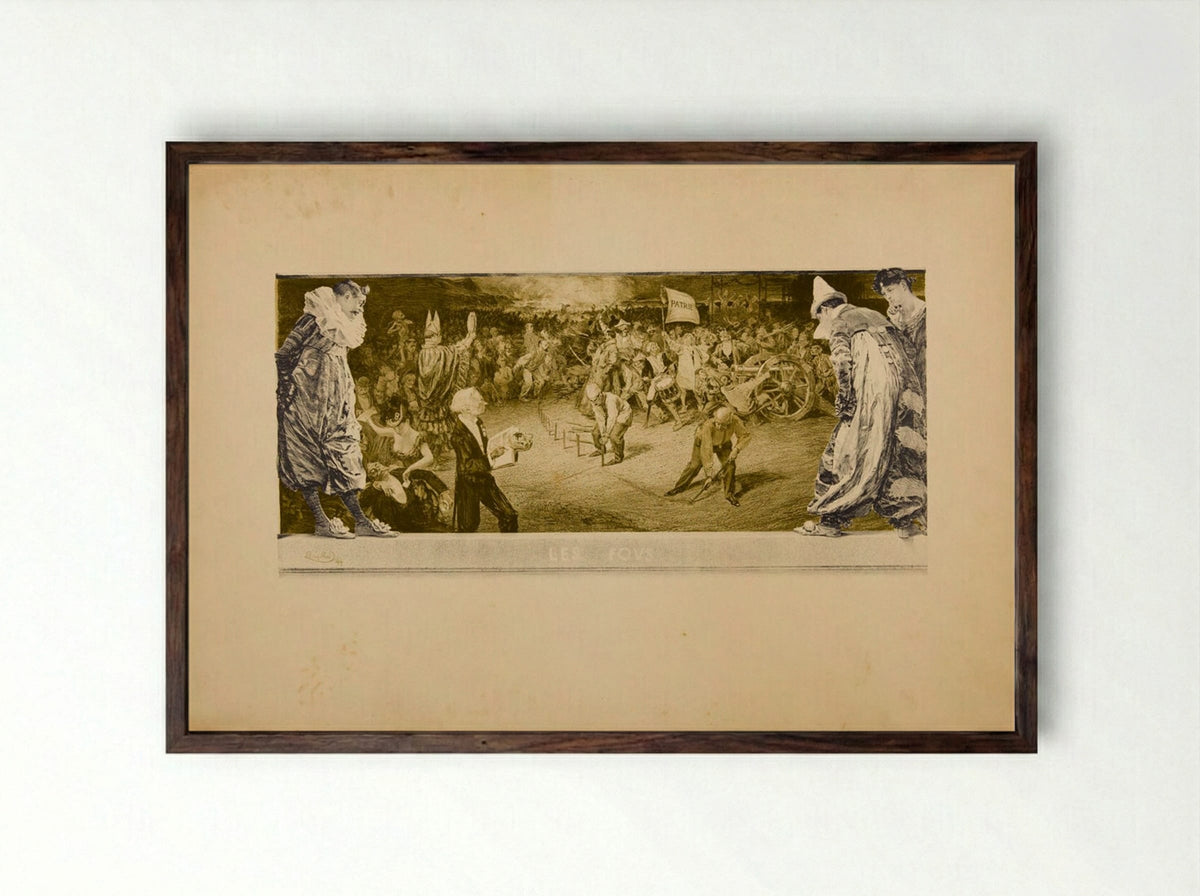 The Crazies - František Kupka - Framed Print Dark Wood
