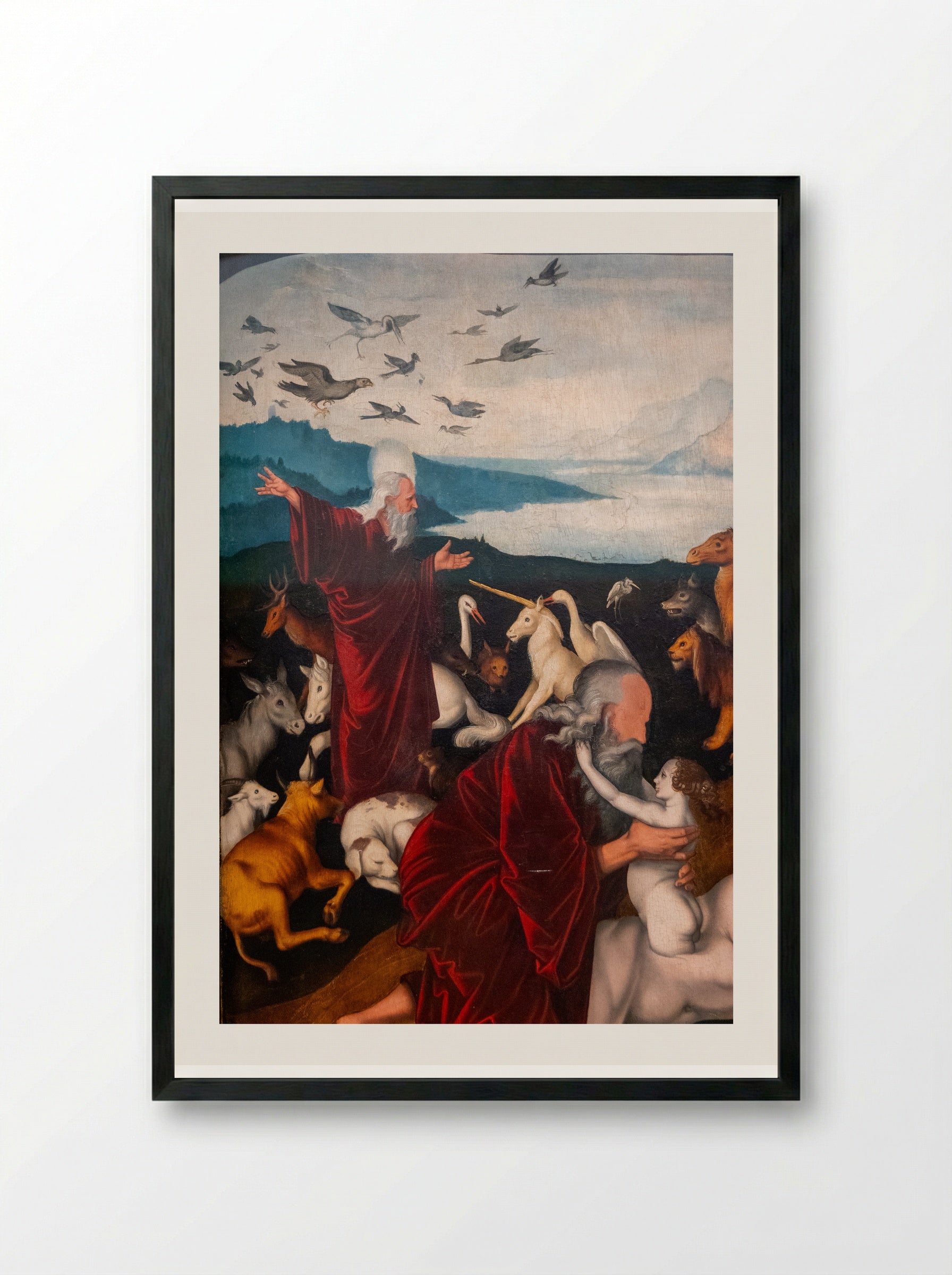 The Creation of the Men and Animals - Hans Baldung - Framed Print Black