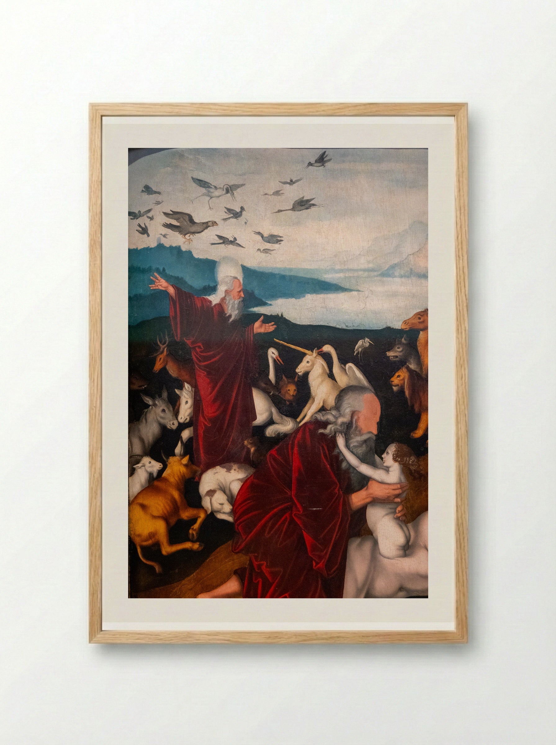 The Creation of the Men and Animals - Hans Baldung - Framed Print Wood