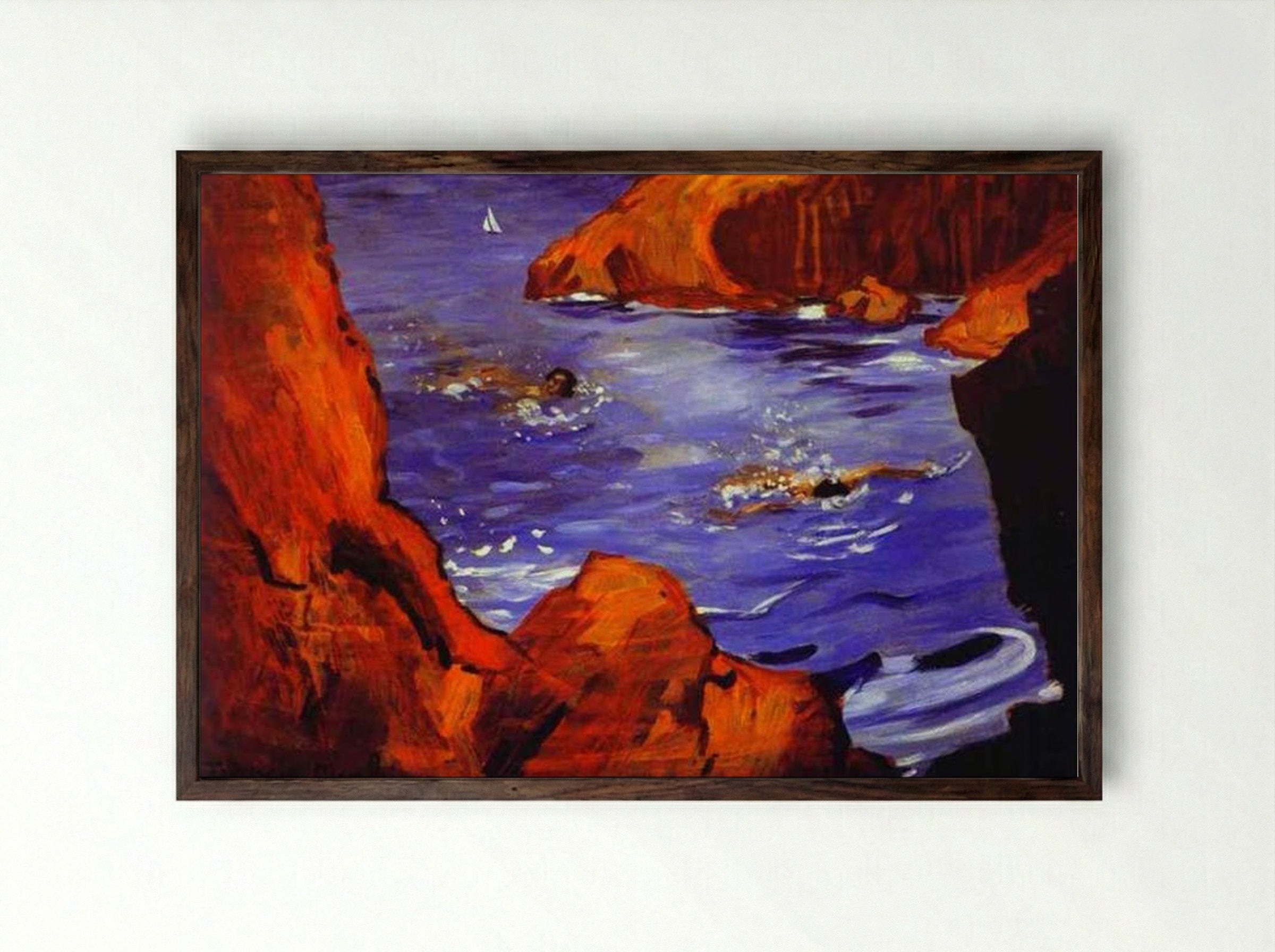The Creeks - Francis Picabia - Framed Print Dark Wood