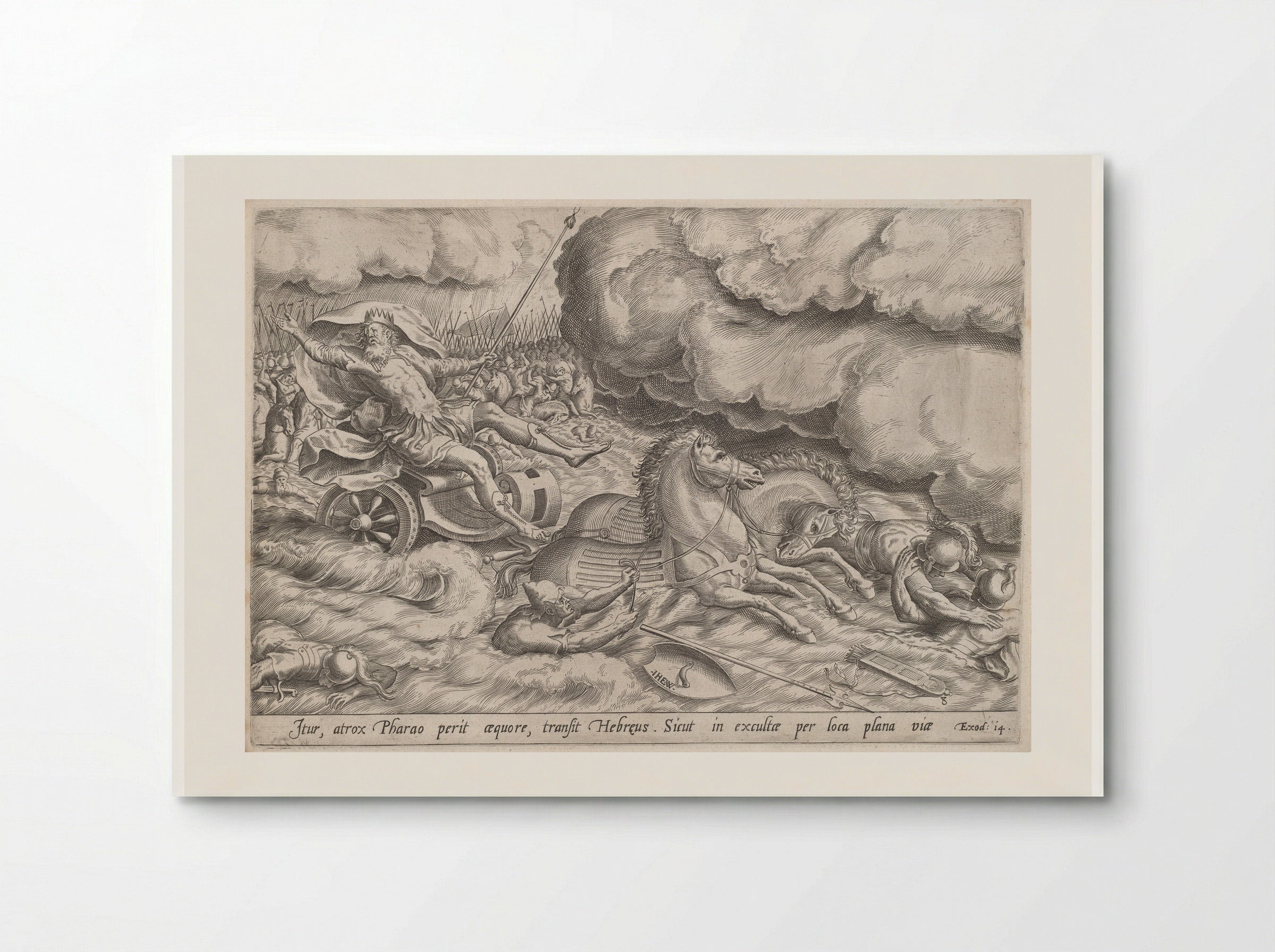 The Crossing of the Red Sea - Johannes Wierix - Poster