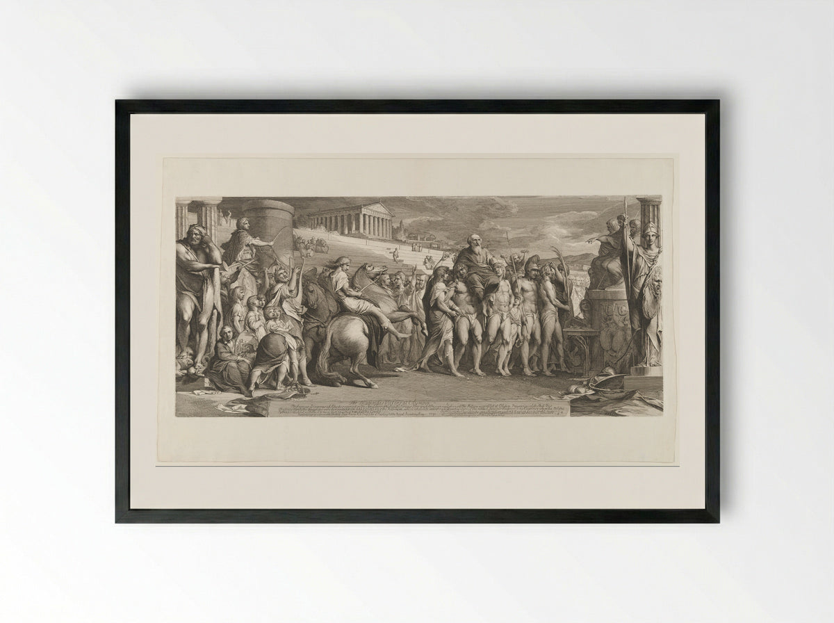 The Crowning of the Victors at Olympia - James Barry - Framed Print Black
