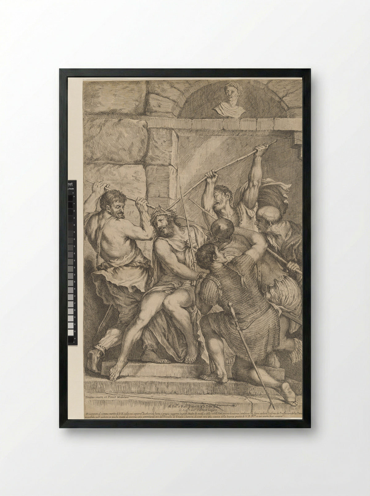 The Crowning with Thorns - Luigi Pellegrino Scaramuccia - Framed Print Black