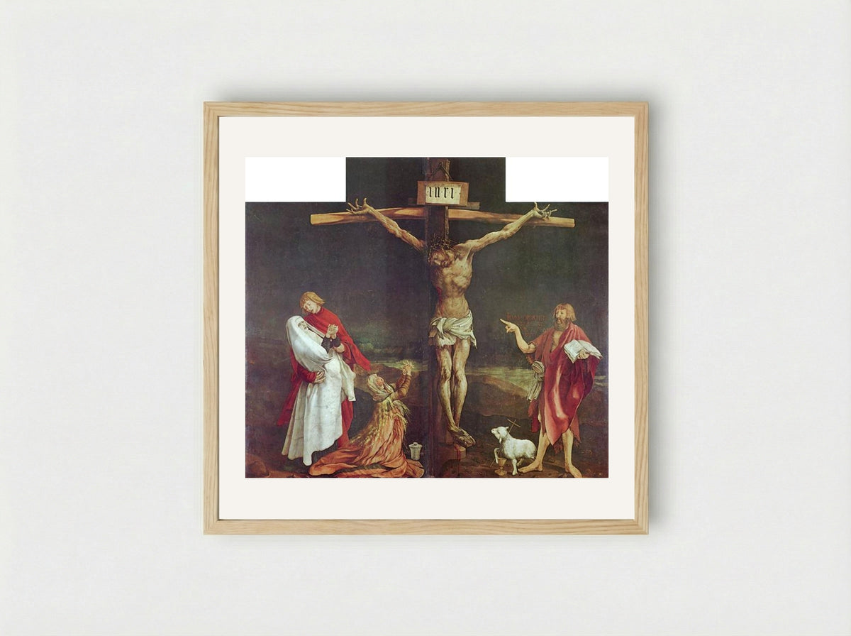 The Crucifixion (from the Isenheim Altarpiece) - Matthias Grünewald - Framed Print Wood