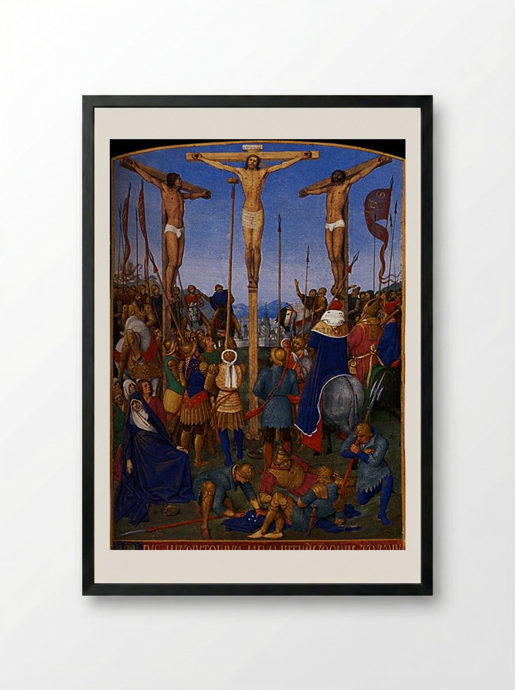 The Crucifixion - Jean Fouquet - Framed Print Black