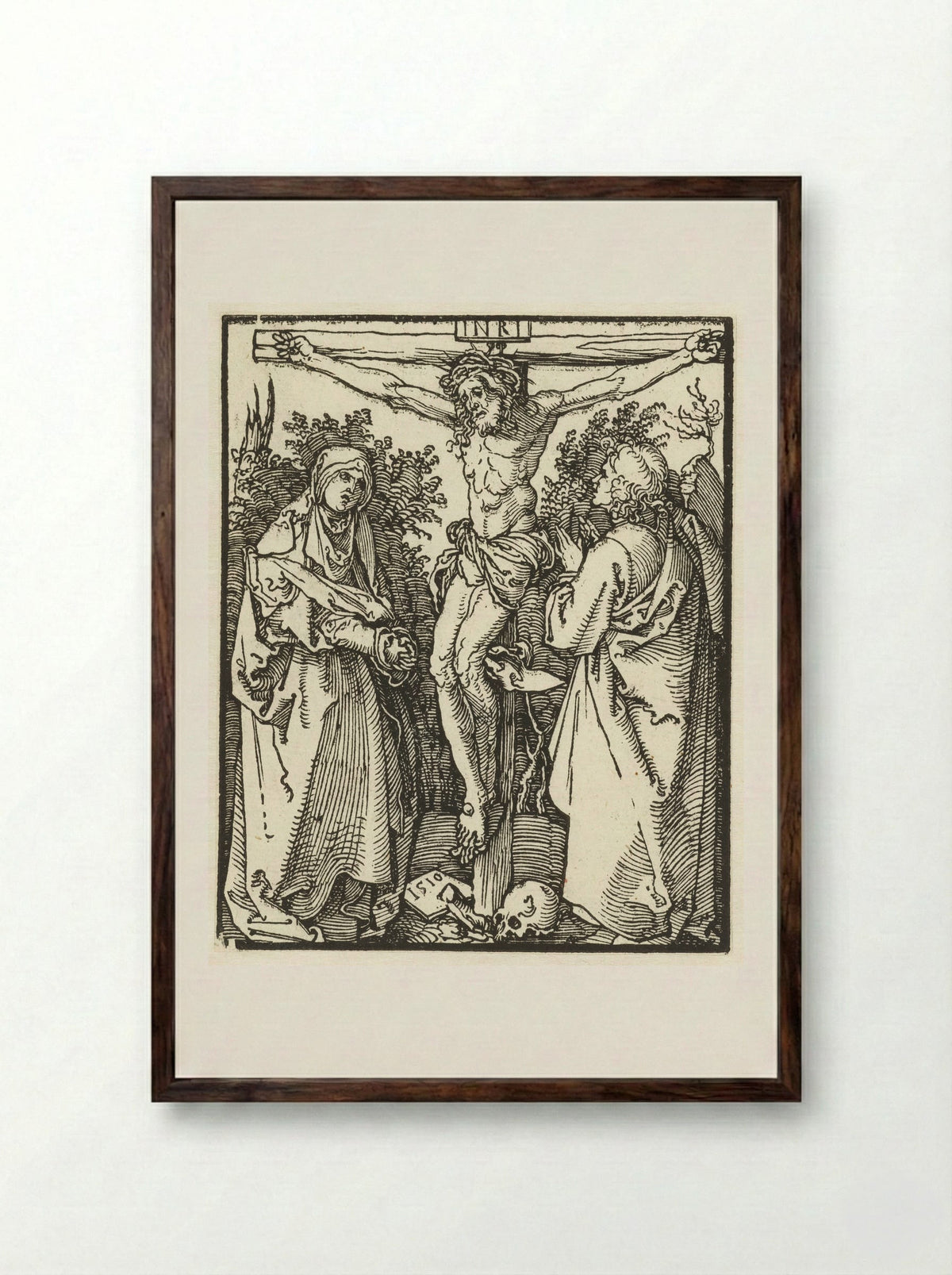 The Crucifixion - Albrecht Dürer - Framed Print Dark Wood