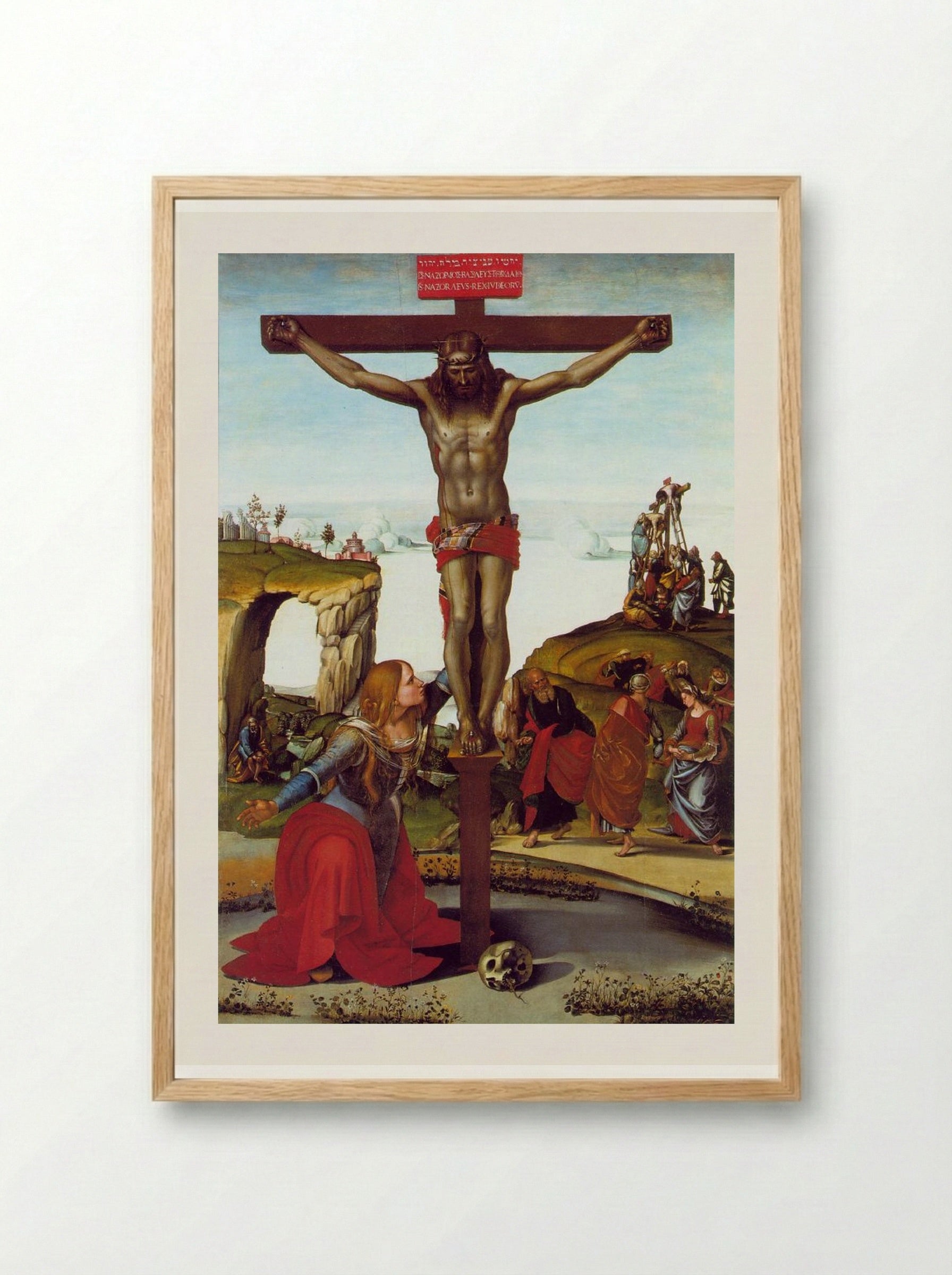 The Crucifixion - Luca Signorelli - Framed Print Wood