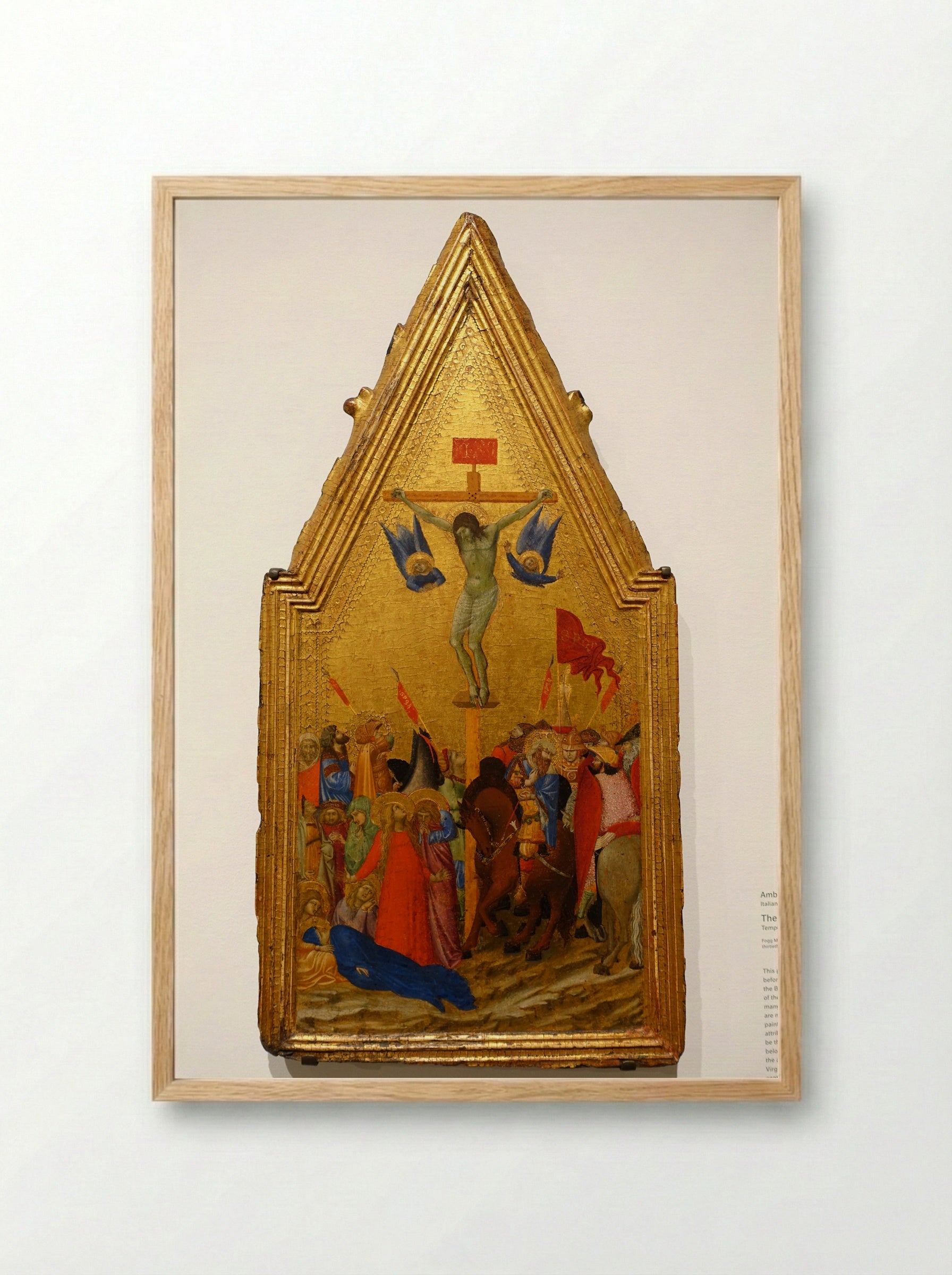 The Crucifixion - Ambrogio Lorenzetti - Framed Print Wood