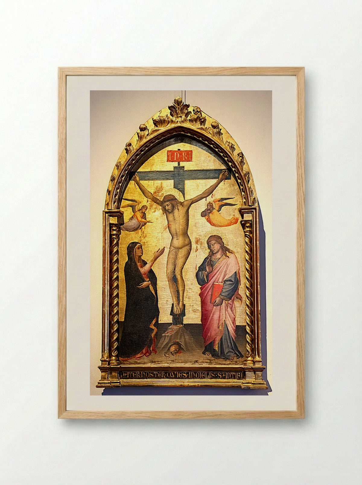 The Crucifixion - Niccolò di Pietro Gerini - Framed Print Wood