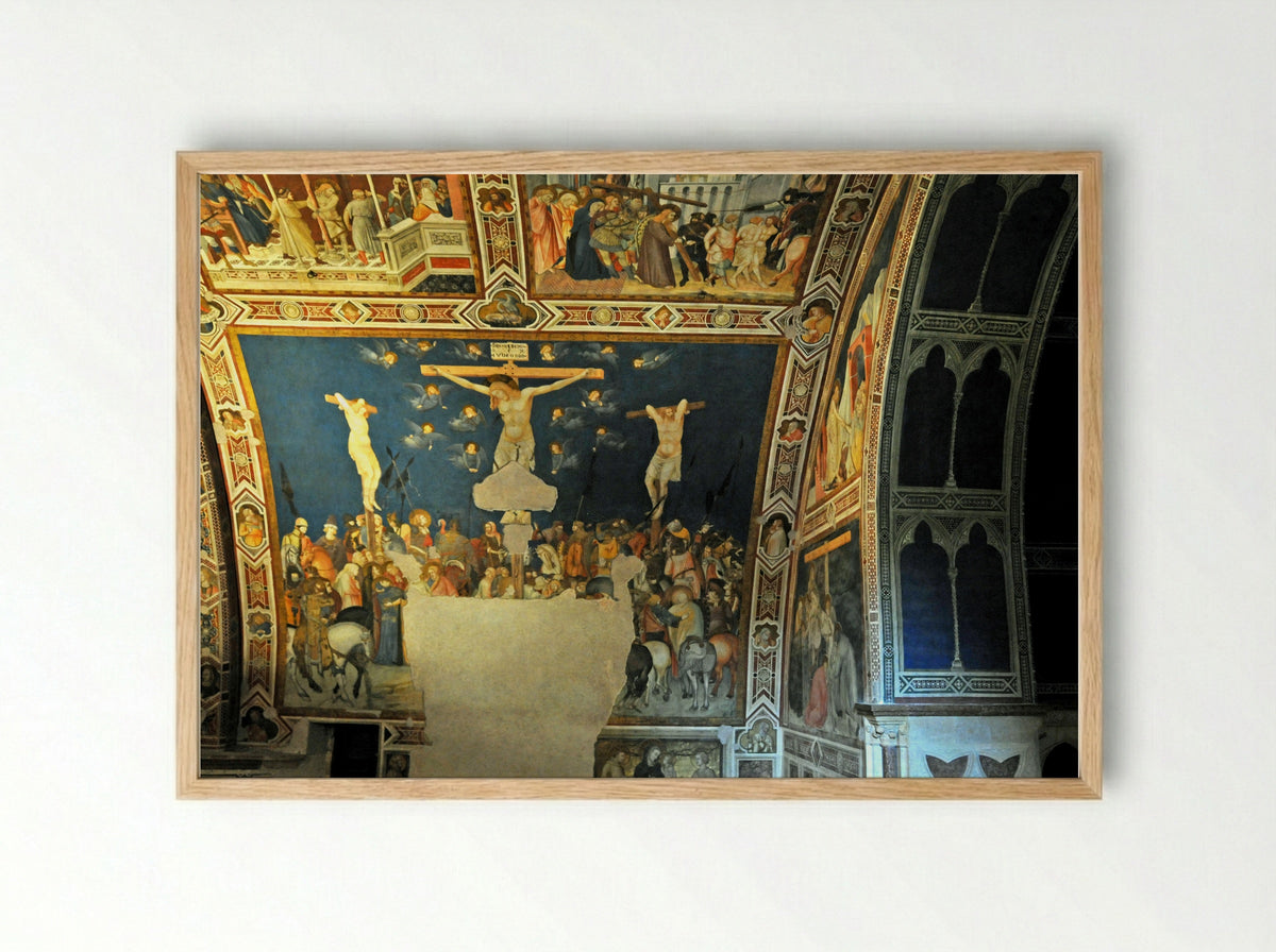 The Crucifixion - Pietro Lorenzetti - Framed Print Wood
