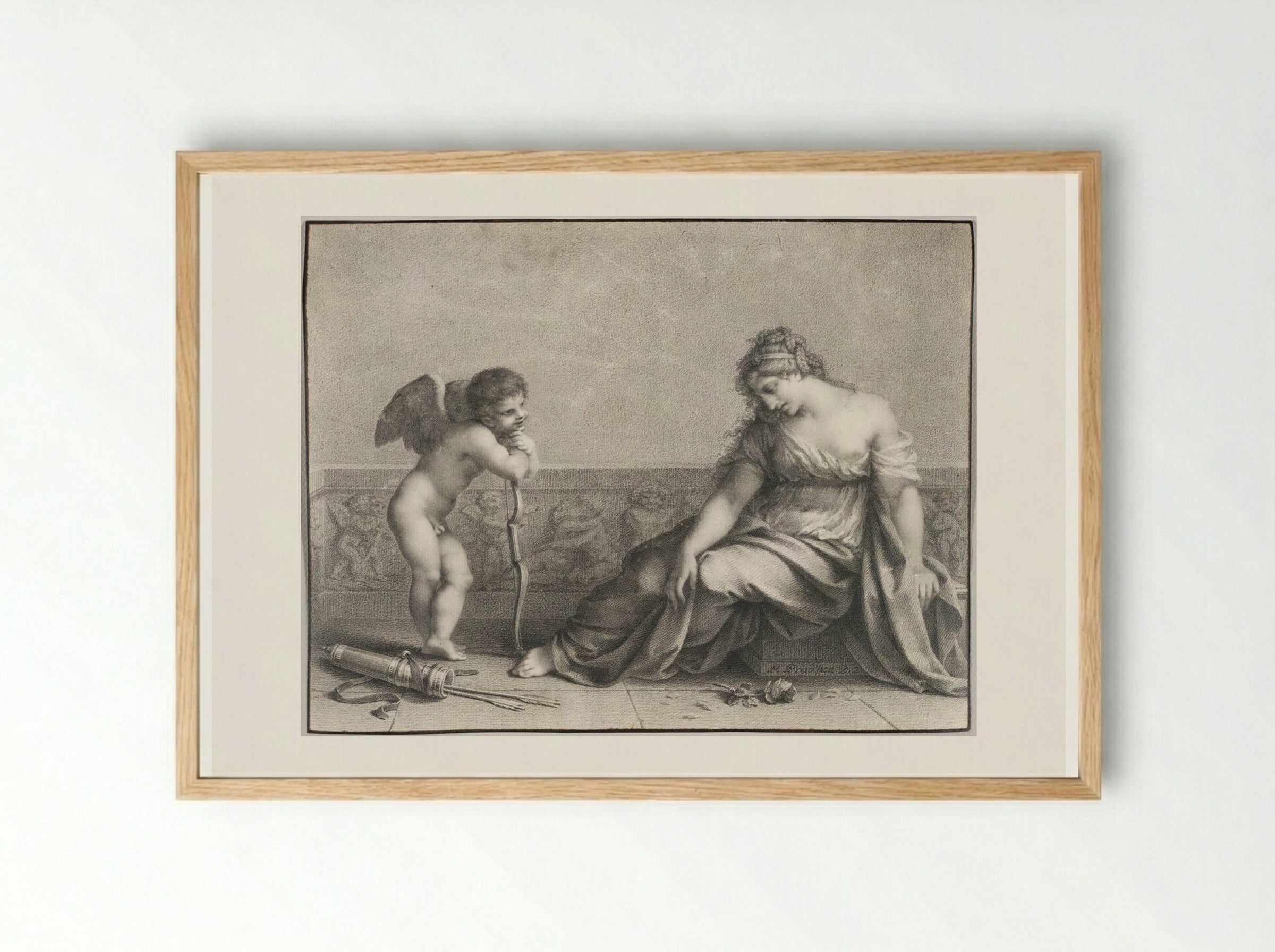 The Cruel One Laughs at the Tears Which It Causes To Be Shed - Pierre-Paul Prud'hon - Framed Print Wood