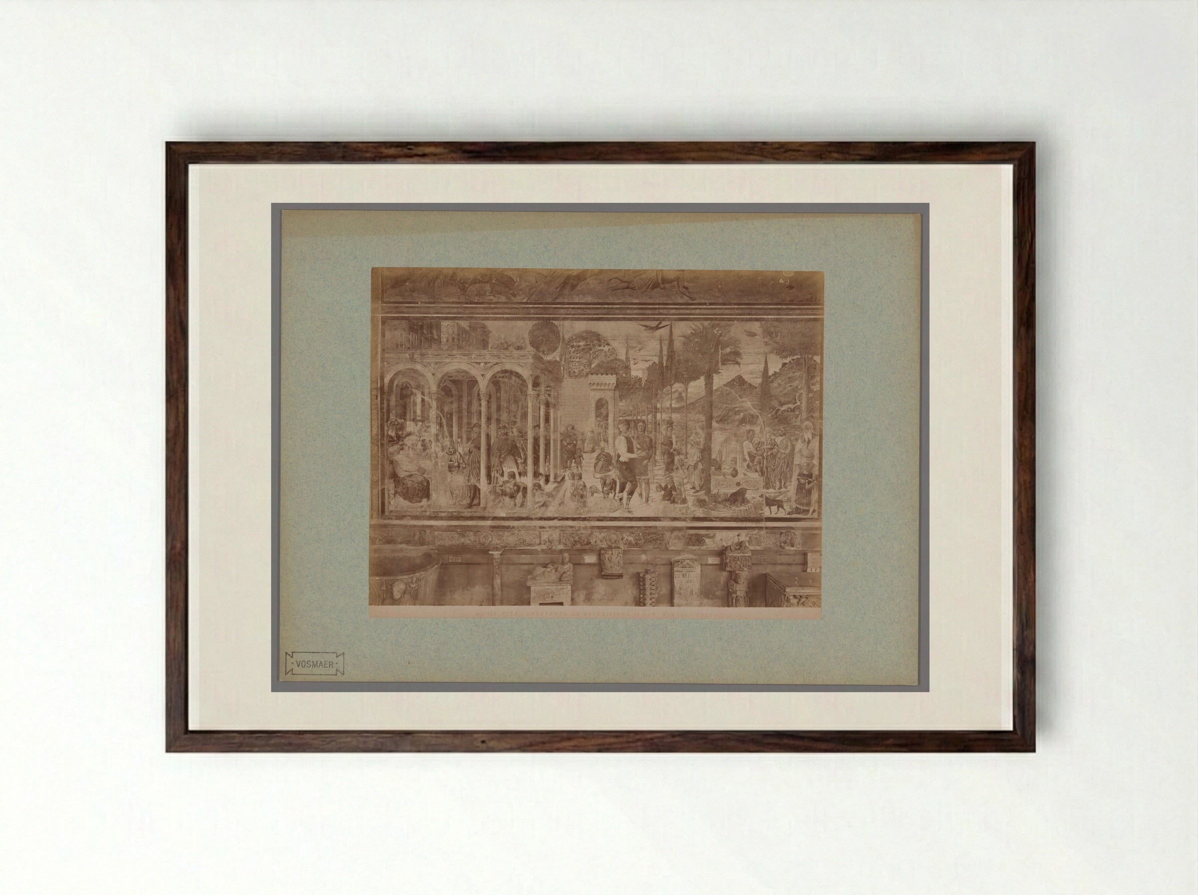 The Curse of Ham (After Benozzo Gozzoli) - Fratelli Alinari - Framed Print Dark Wood