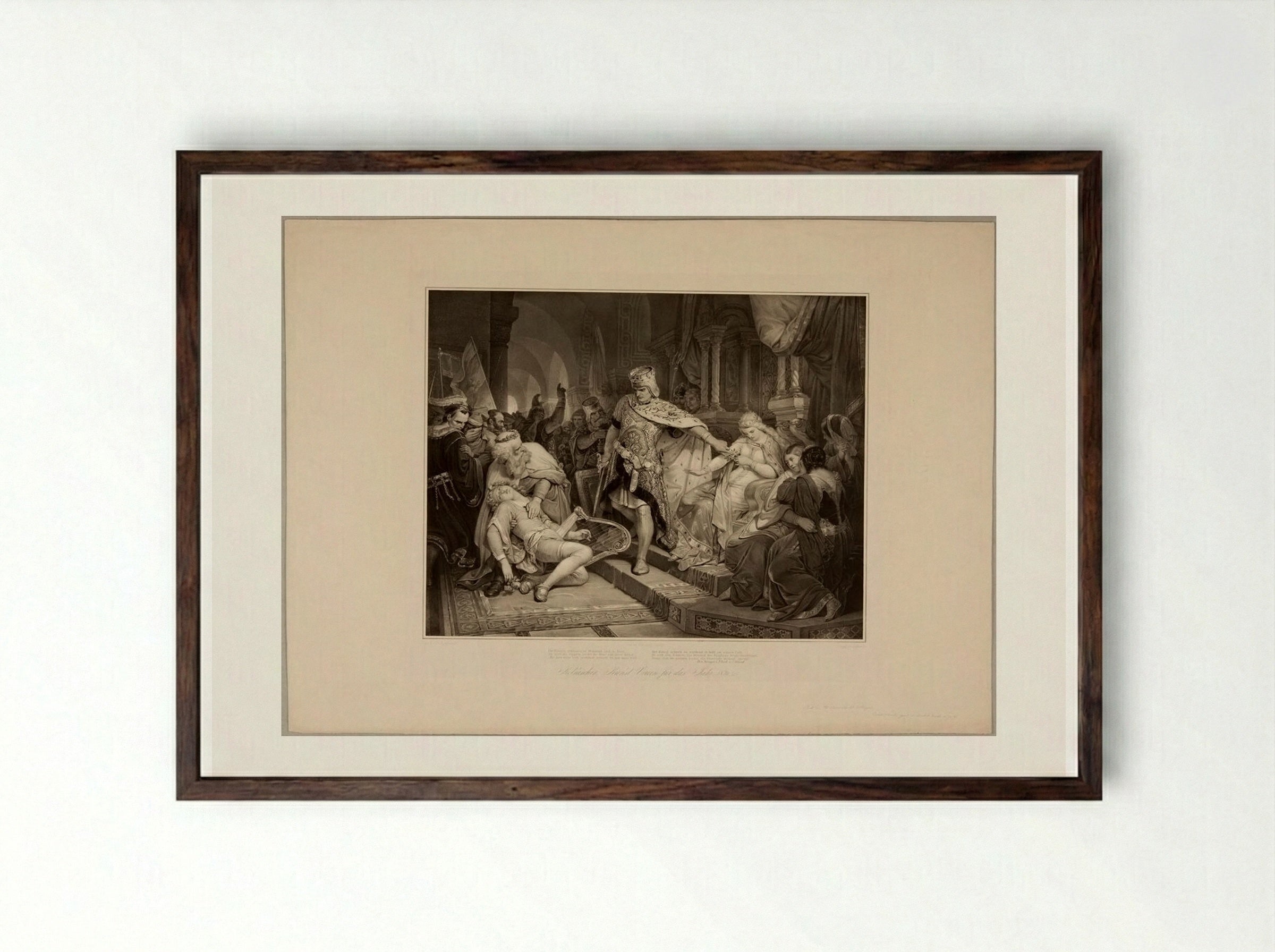 The Curse of the Bard - Franz Hanfstaengl - Framed Print Dark Wood