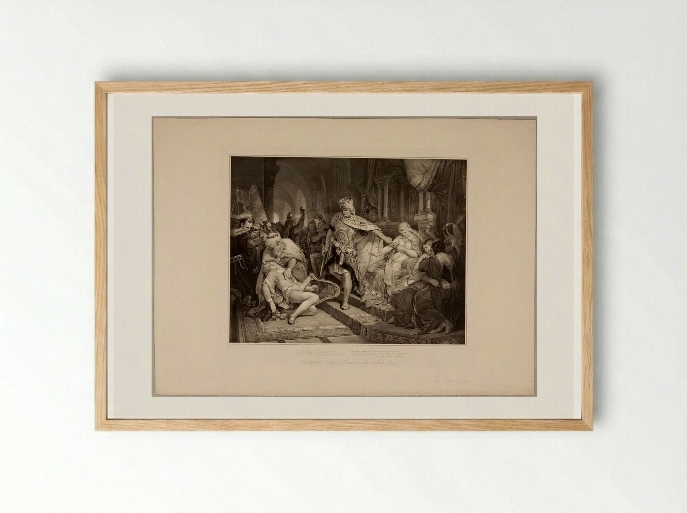 The Curse of the Bard - Franz Hanfstaengl - Framed Print Wood