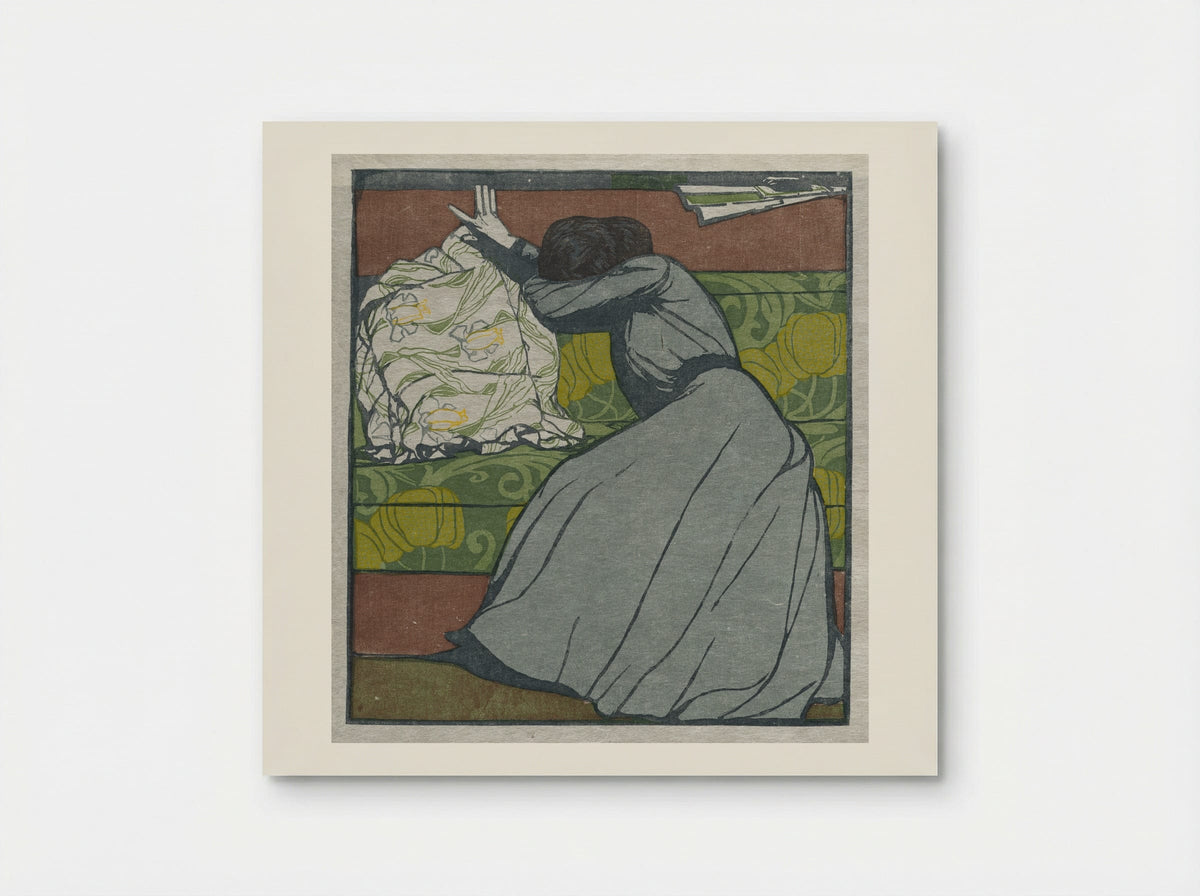The Cushion (Martha Kurzweil Seated on a Divan) - Max Kurzweil - Poster