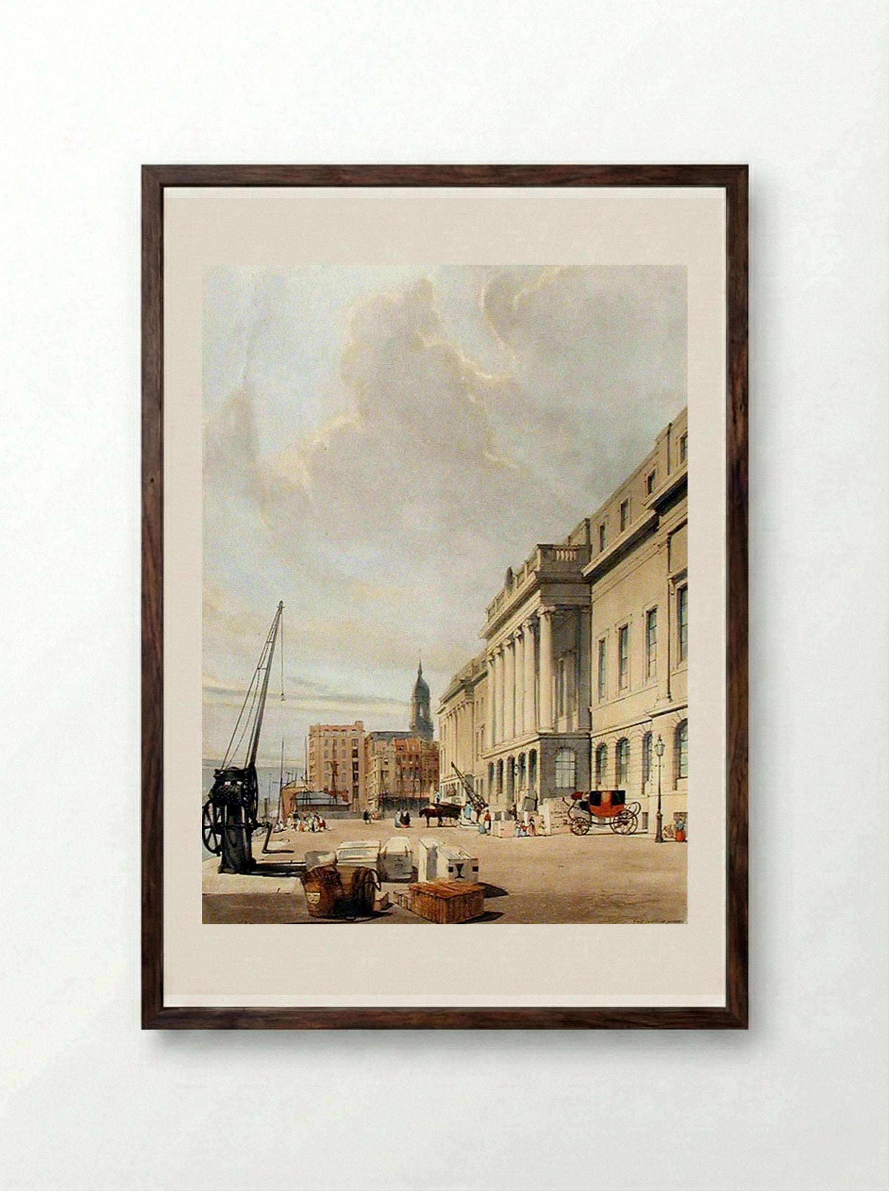 The Custom House - Thomas Shotter Boys - Framed Print Dark Wood
