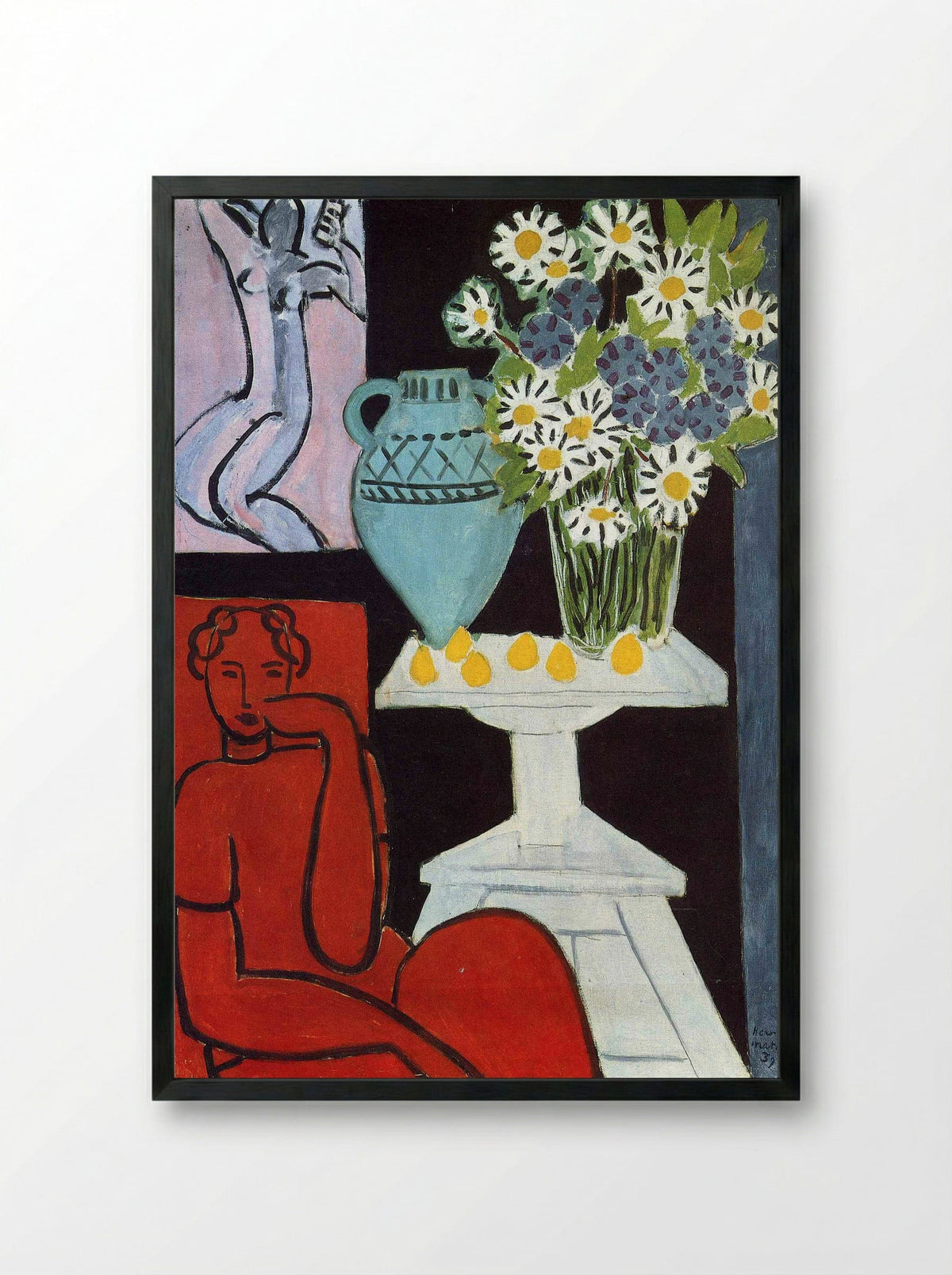 The Daisies - Henri Matisse - Framed Print Black