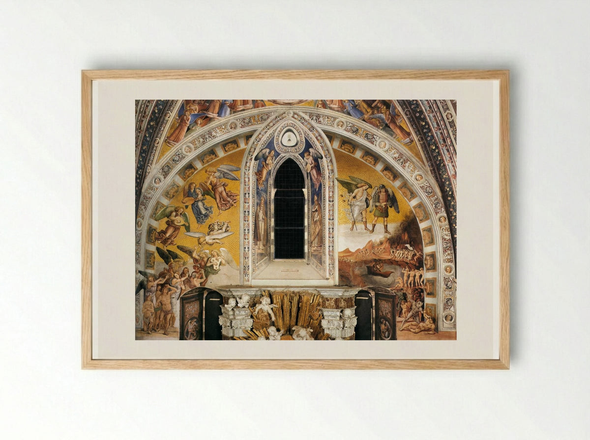 The Damned Cast into Hell - Luca Signorelli - Framed Print Wood