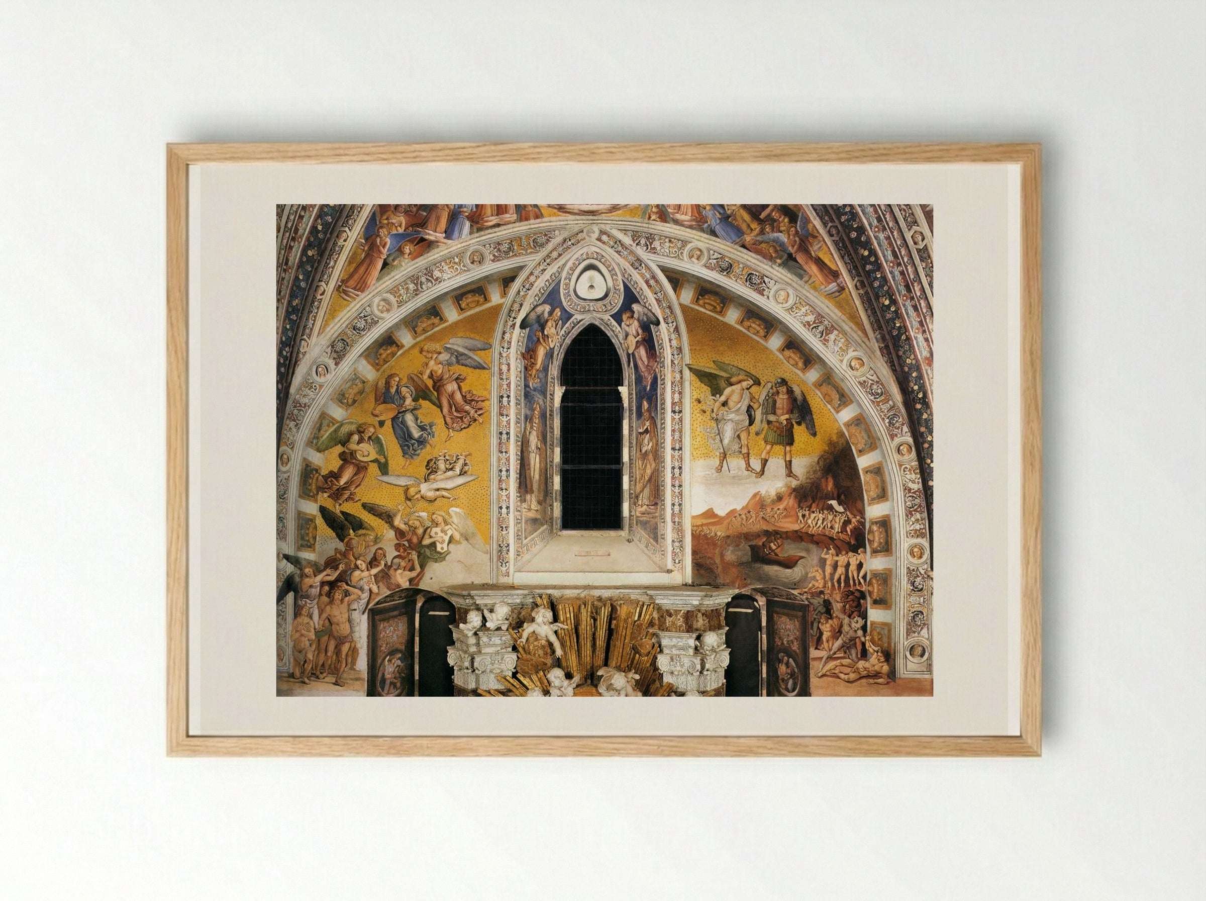 The Damned Cast into Hell - Luca Signorelli - Framed Print Wood