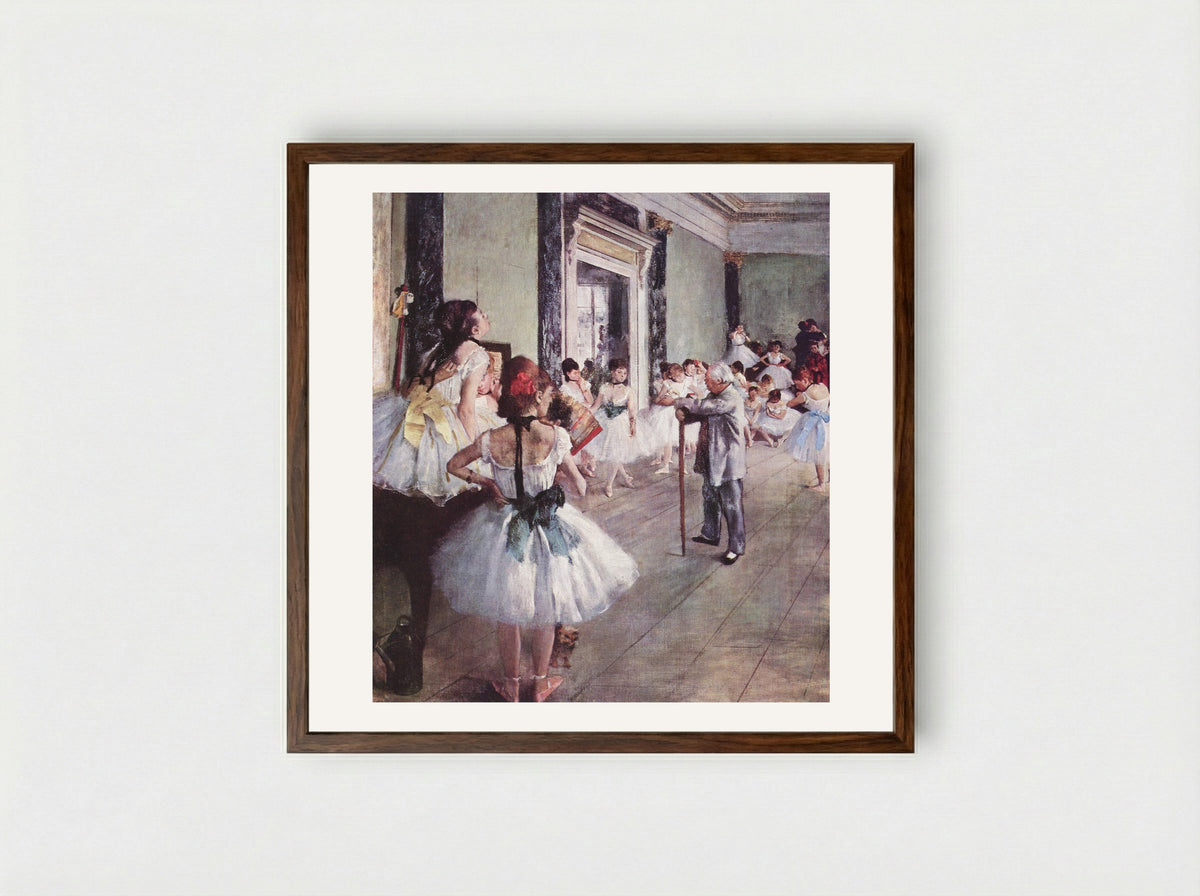 The Dance Class - Hilaire-Germain-Edgar Degas - Framed Print Dark Wood