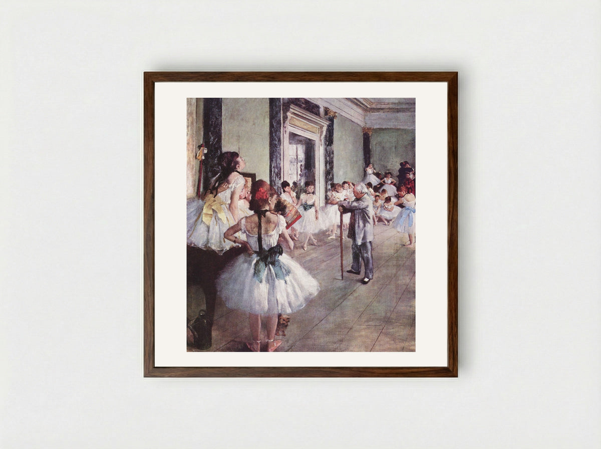 The Dance Class - Hilaire-Germain-Edgar Degas - Framed Print Dark Wood