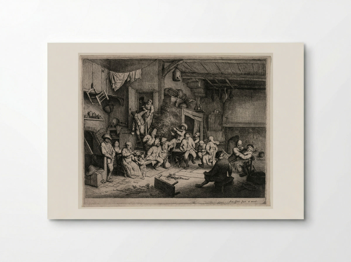 The Dance in the Inn - Adriaen van Ostade - Poster