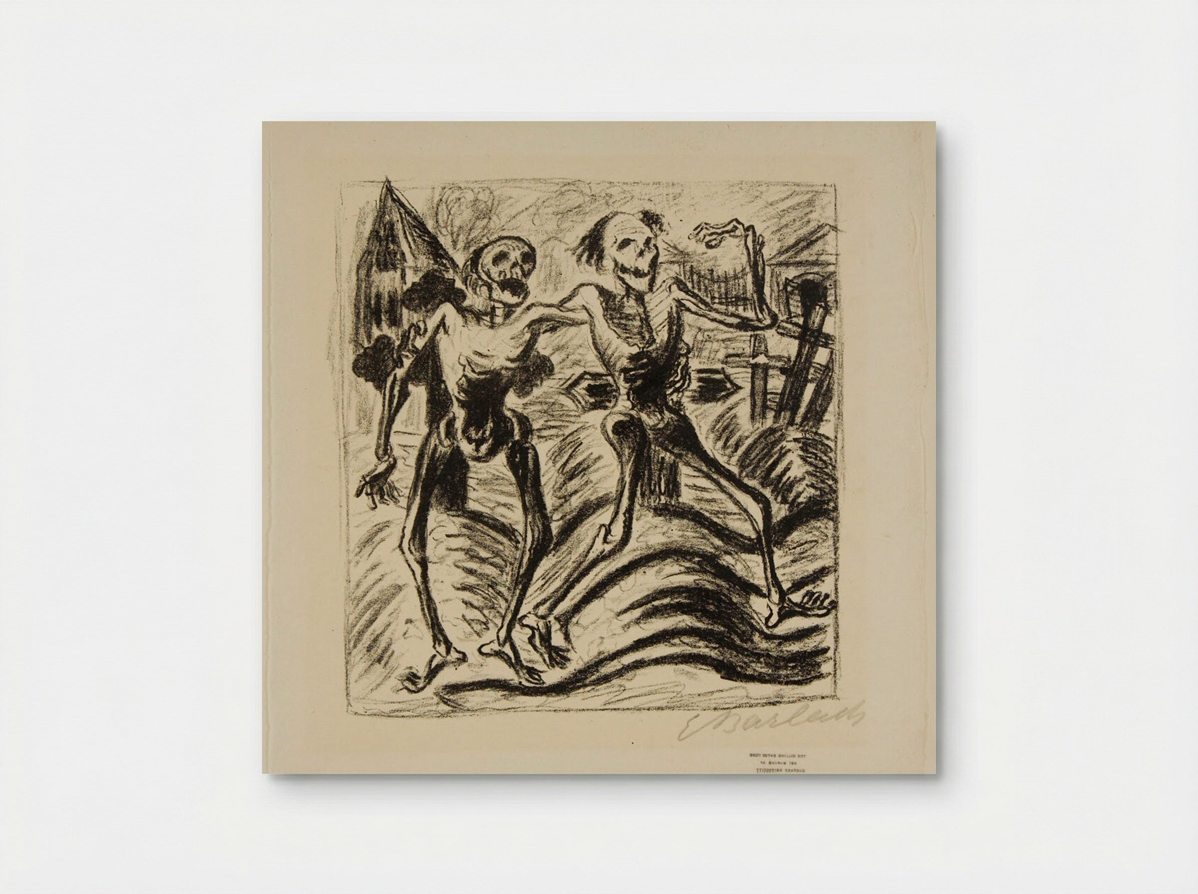 The Dance of the Dead 4: Two Walking Skeletons - Ernst Barlach - Poster