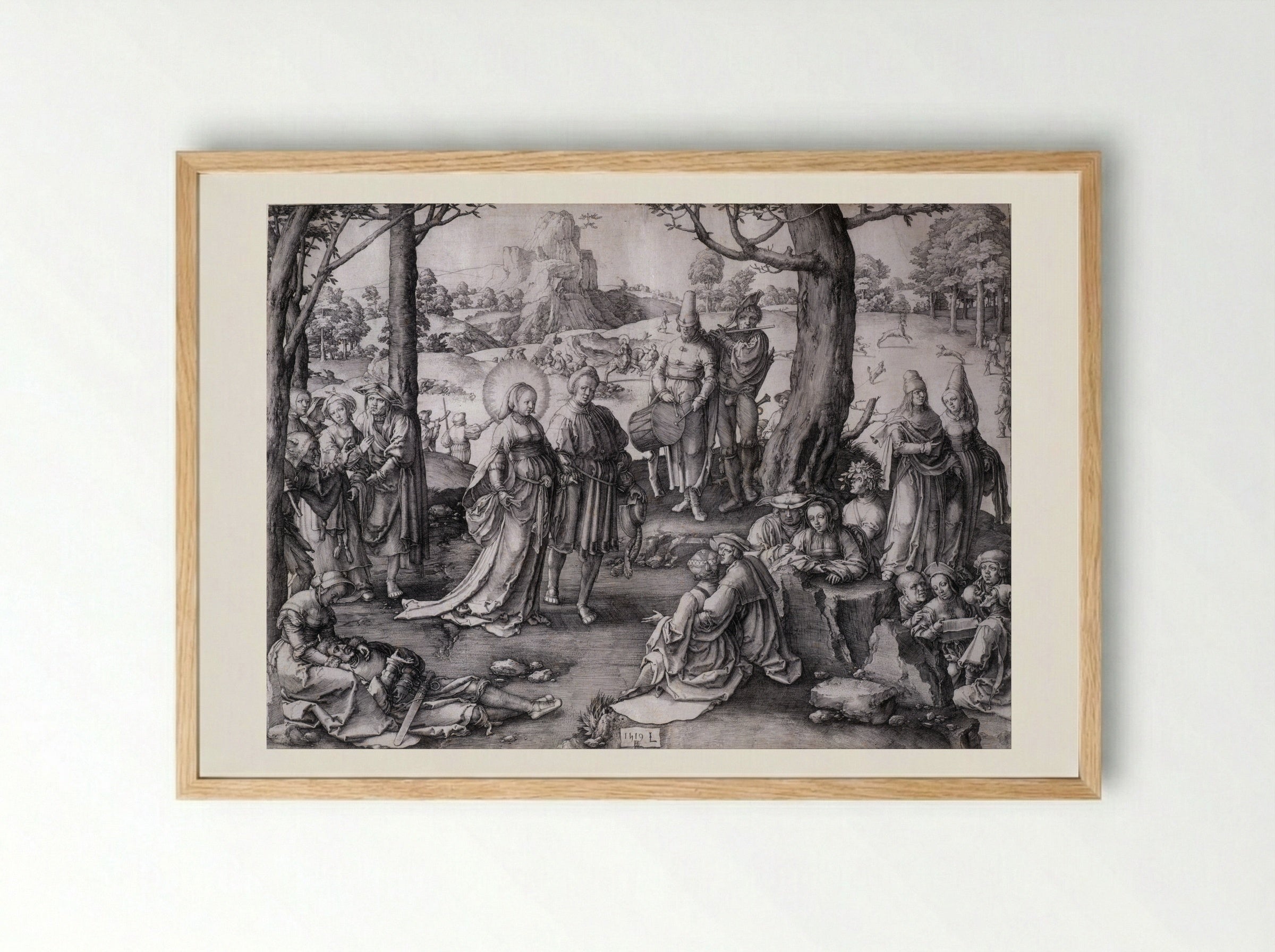The Dance of the Magdalen - Lucas van Leyden - Framed Print Wood