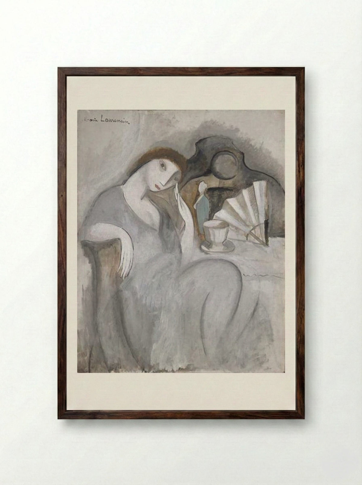 The Dancer - Marie Laurencin - Framed Print Dark Wood