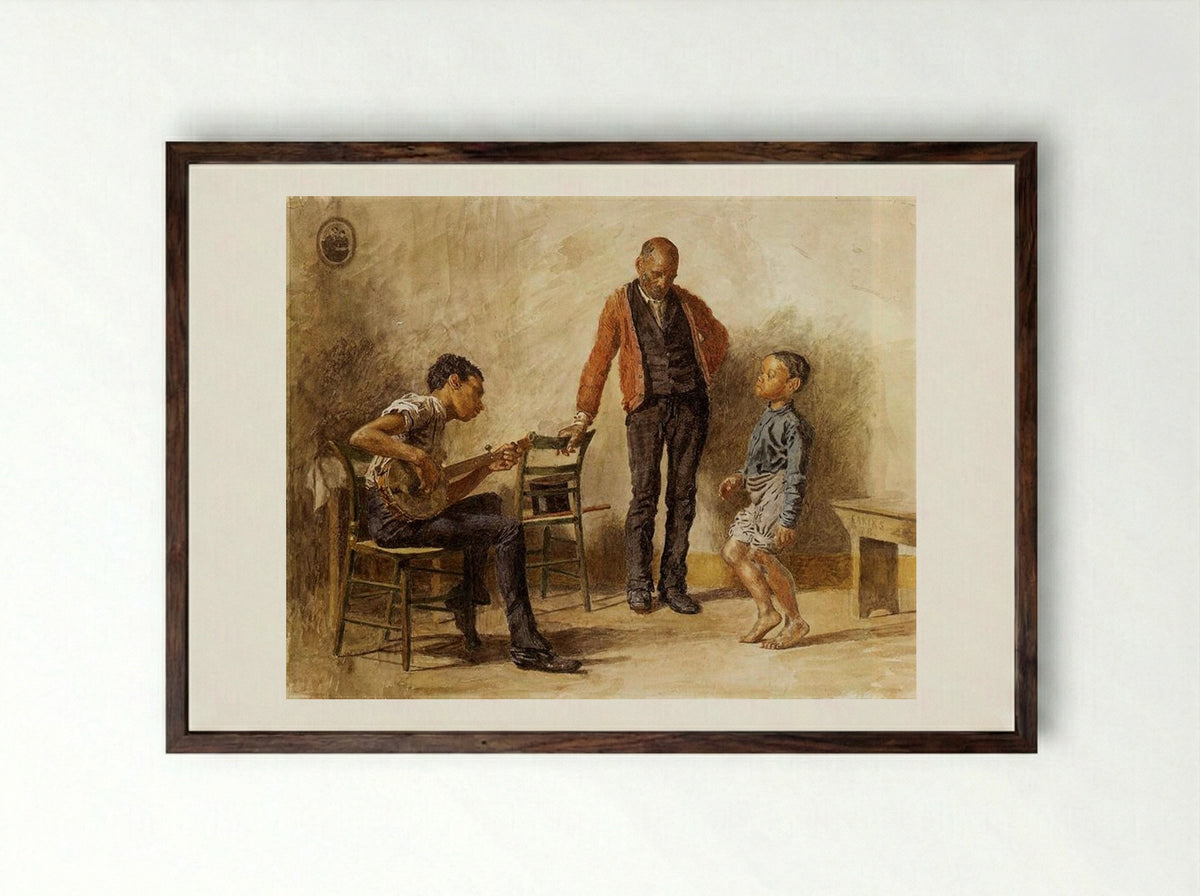 The Dancing Lesson - Thomas Eakins - Framed Print Dark Wood
