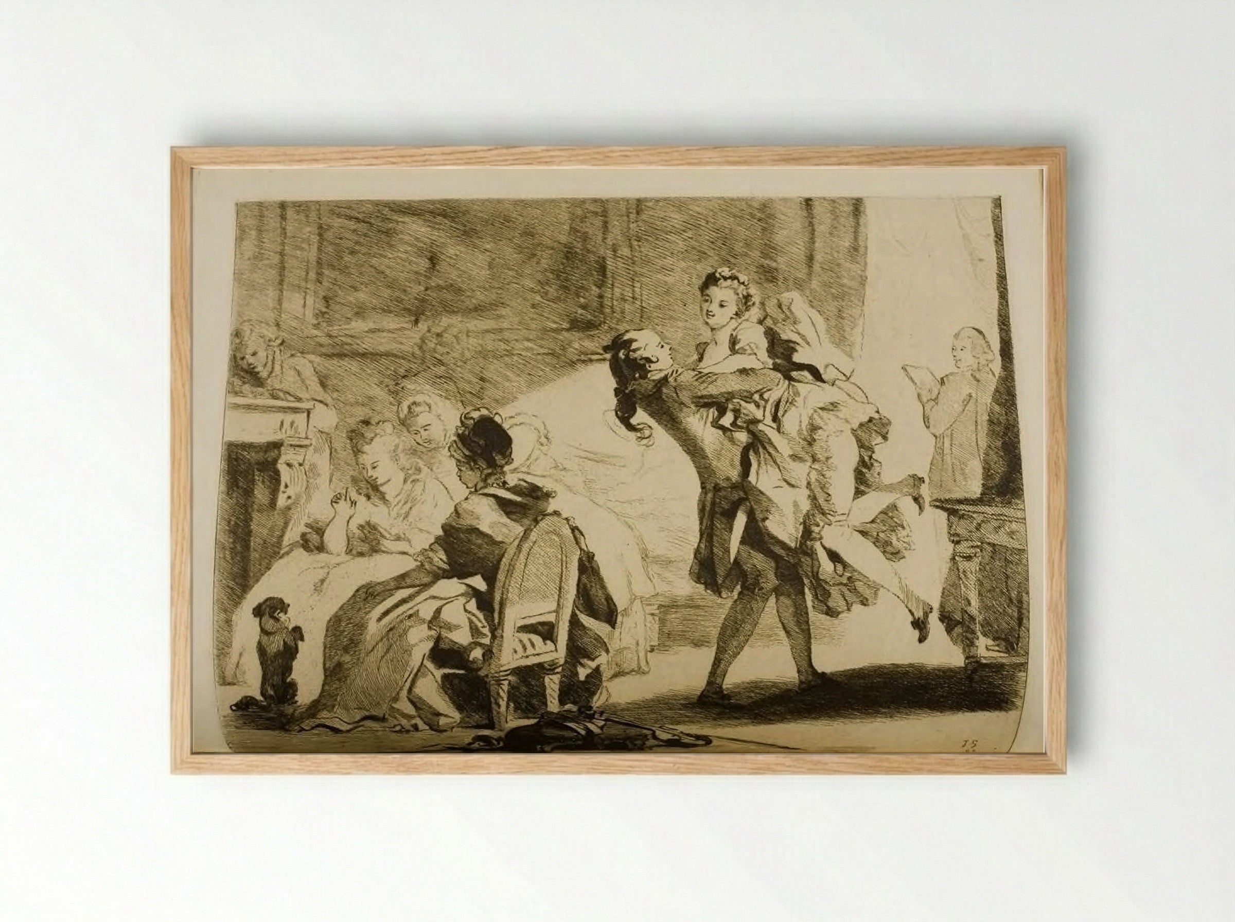 The Dancing Master - Jules de Goncourt - Framed Print Wood