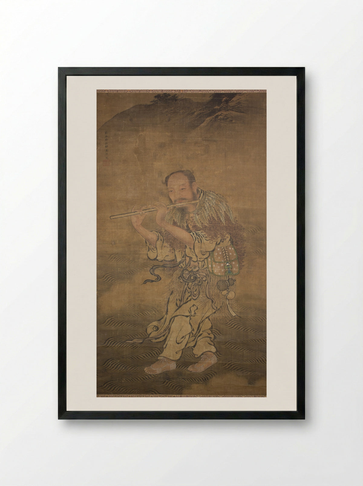 The Daoist Immortal Han Xiangzi - Liu Jun - Framed Print Black