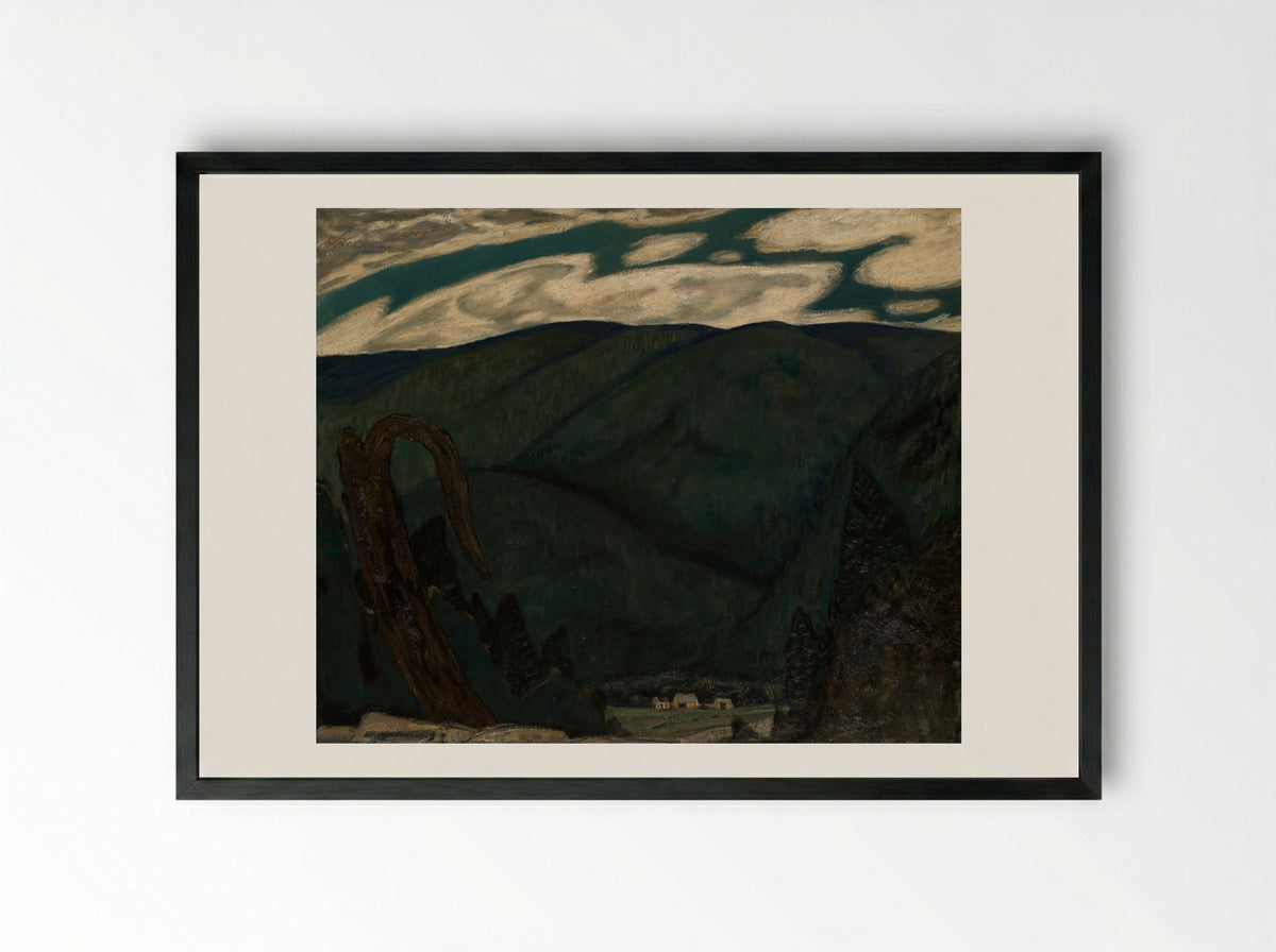 The Dark Mountain - Marsden Hartley - Framed Print Black